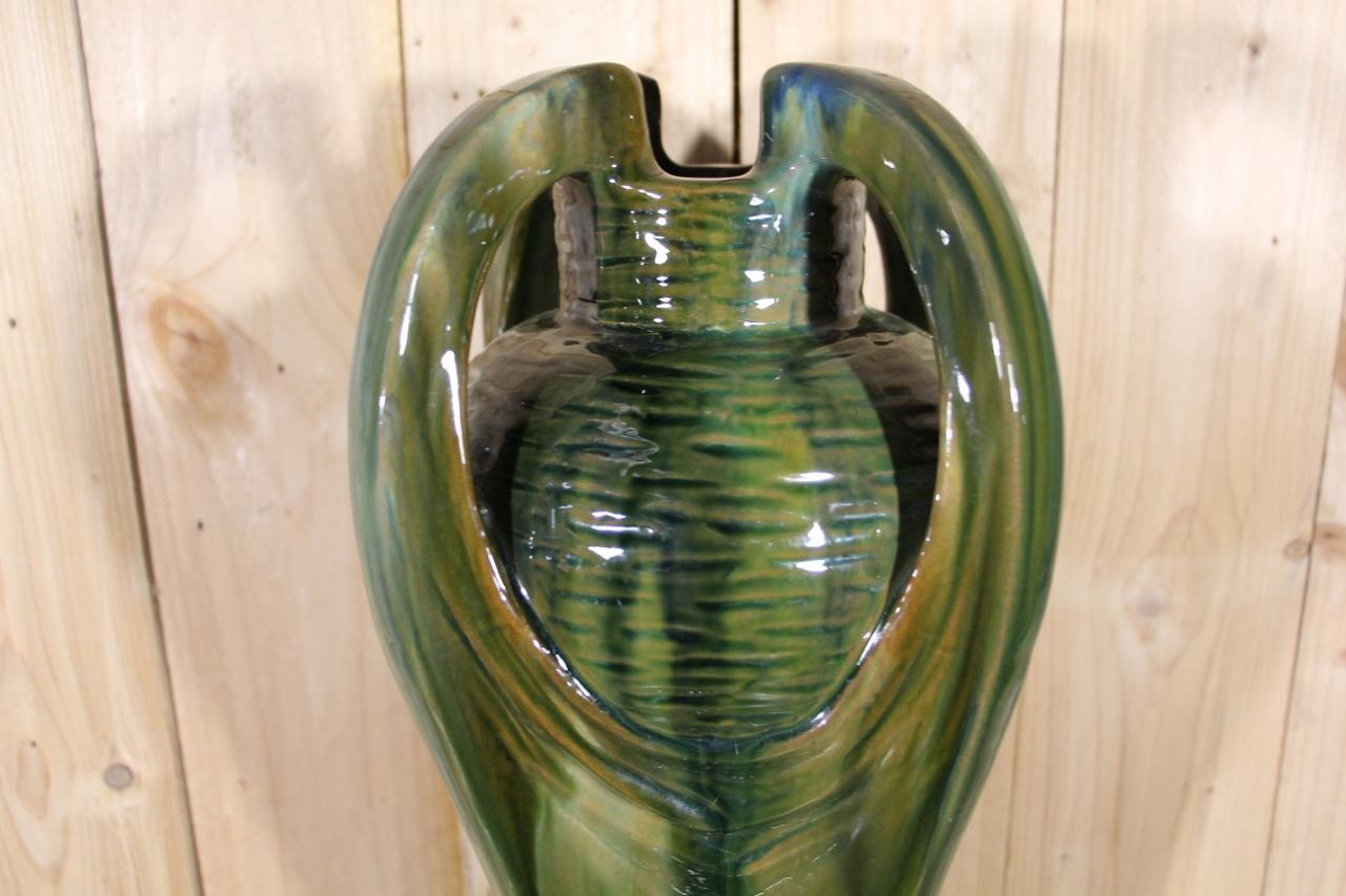 Céramique Grand vase Art Nouveau de Jérôme Massier en vente