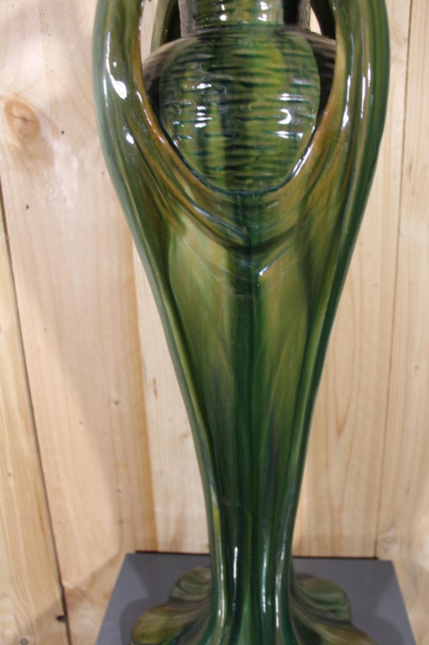 Grand vase Art Nouveau de Jérôme Massier en vente 1