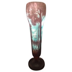 Large Art Nouveau Vase Signed Daum Nancy