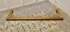 Large Art Nouveau Victorian Brass Fender