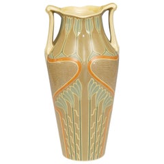 Large Art Noveau Twin Handled Vase