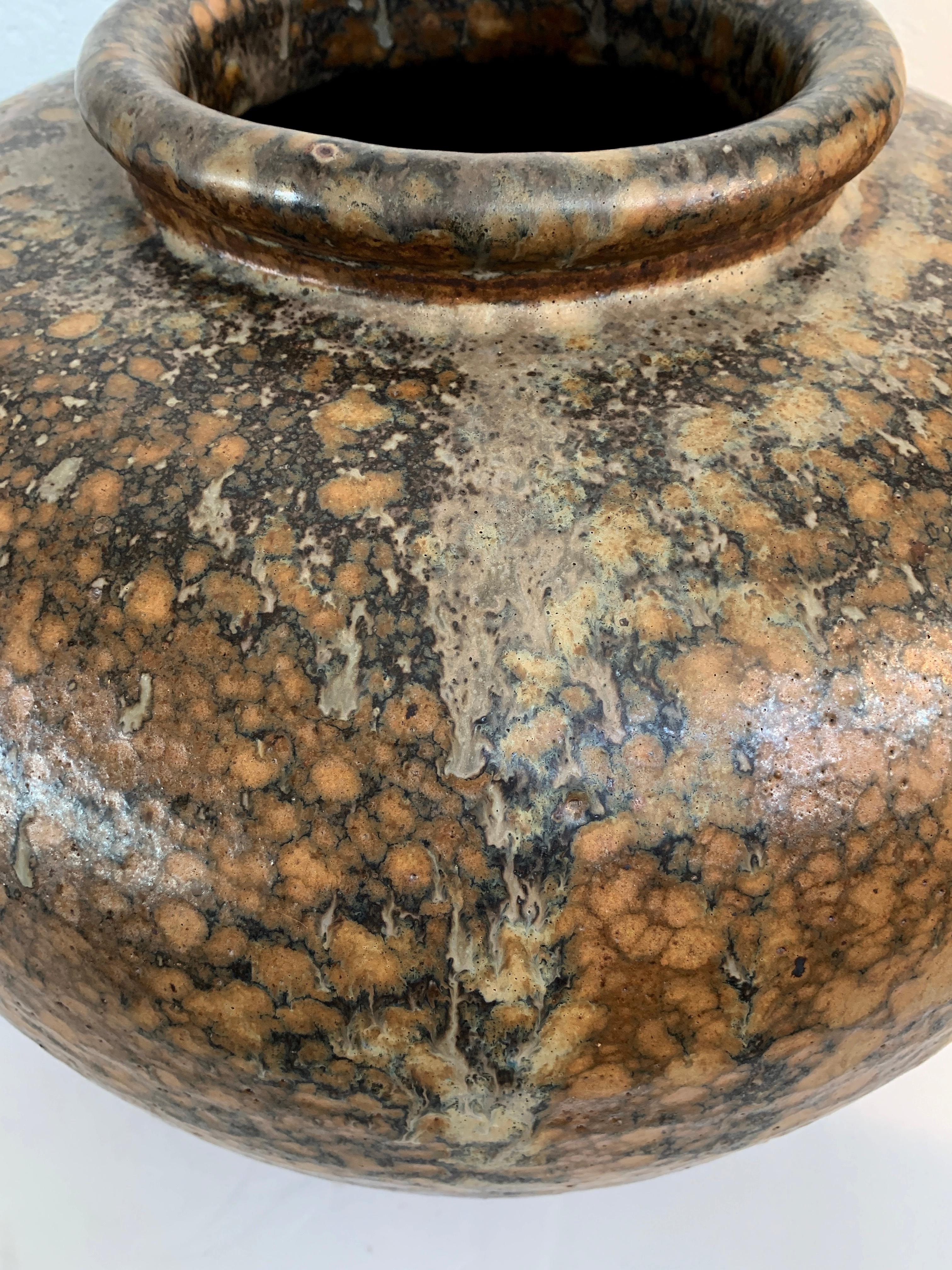 Terracotta Large Art Pottery Vase by Hiroshi Nakayama Judy Glasser