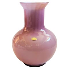 Large Arte Murano ICET Purple Glass Vase
