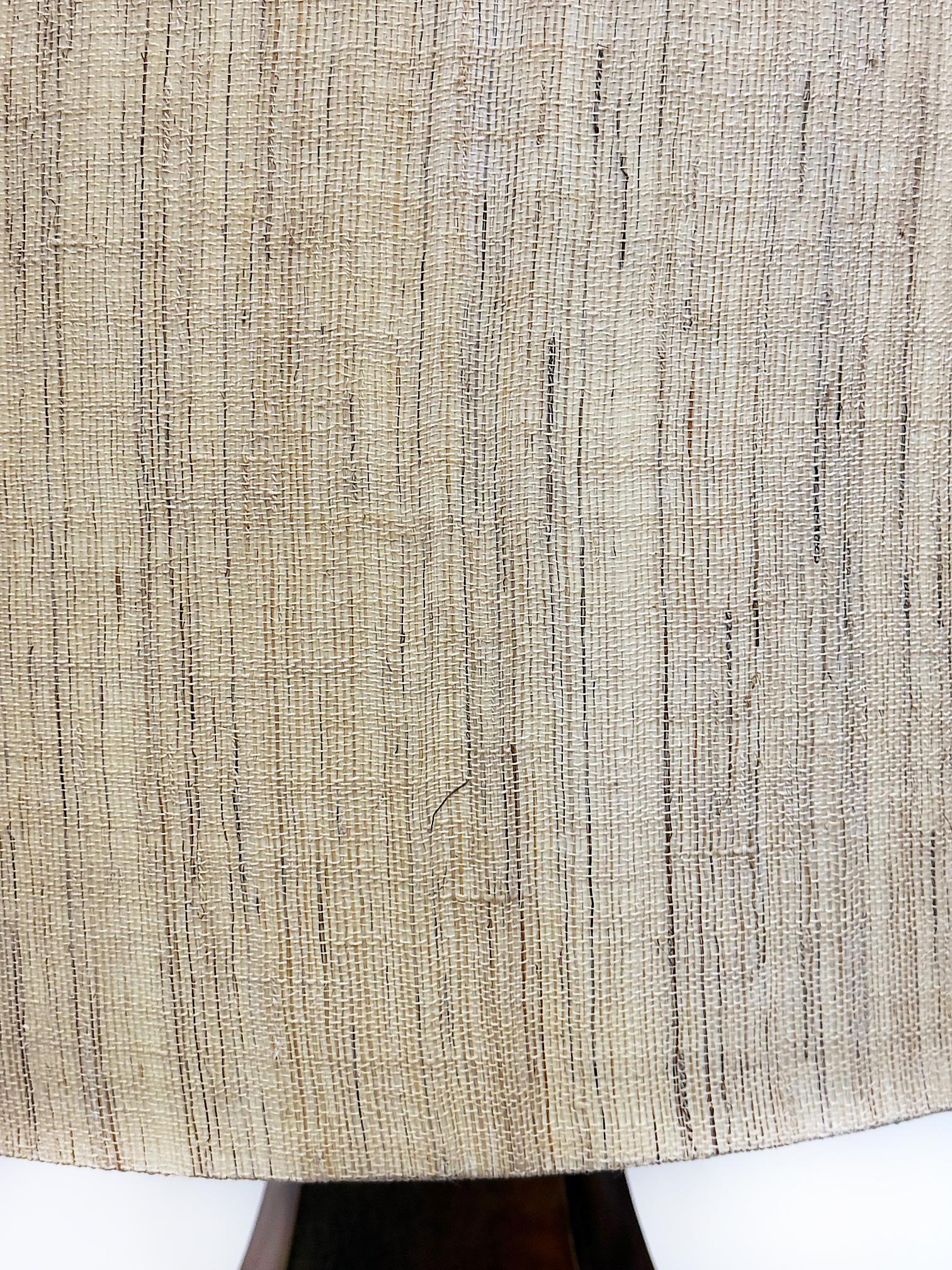 Large Arteiors Patinated Abstract Brutalist Table Lamps, Original Shades For Sale 4