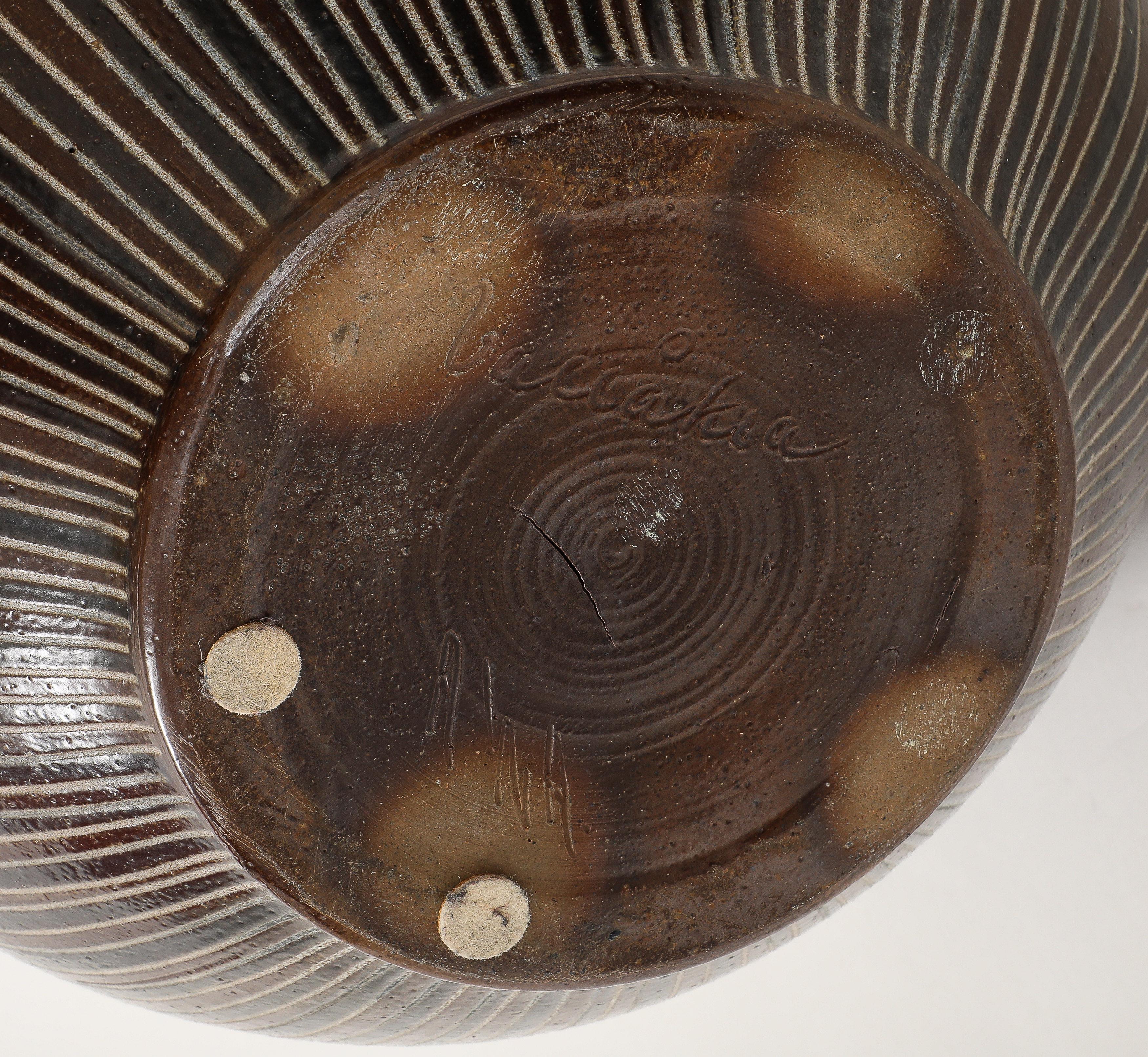 Large Arthur Andersson Floor Vase, Wallåkra, Sweden, c. 1950's, signed For Sale 3