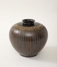 Grande vaso da terra Arthur Andersson, Wallåkra, Svezia, anni '50 circa, firmato