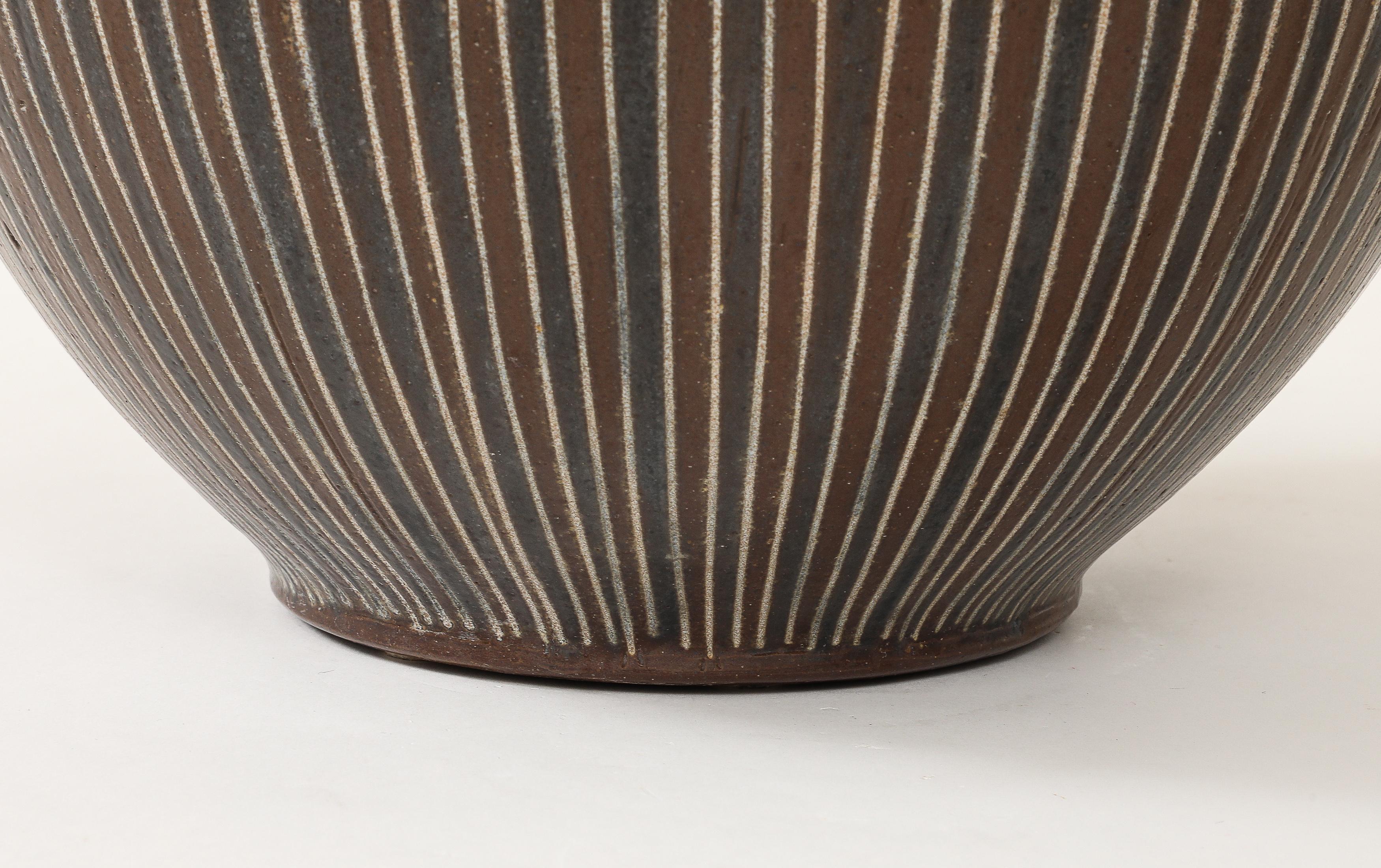 Ceramic Large Arthur Andersson Floor Vase, Wallåkra, Sweden, c. 1950's, signed For Sale