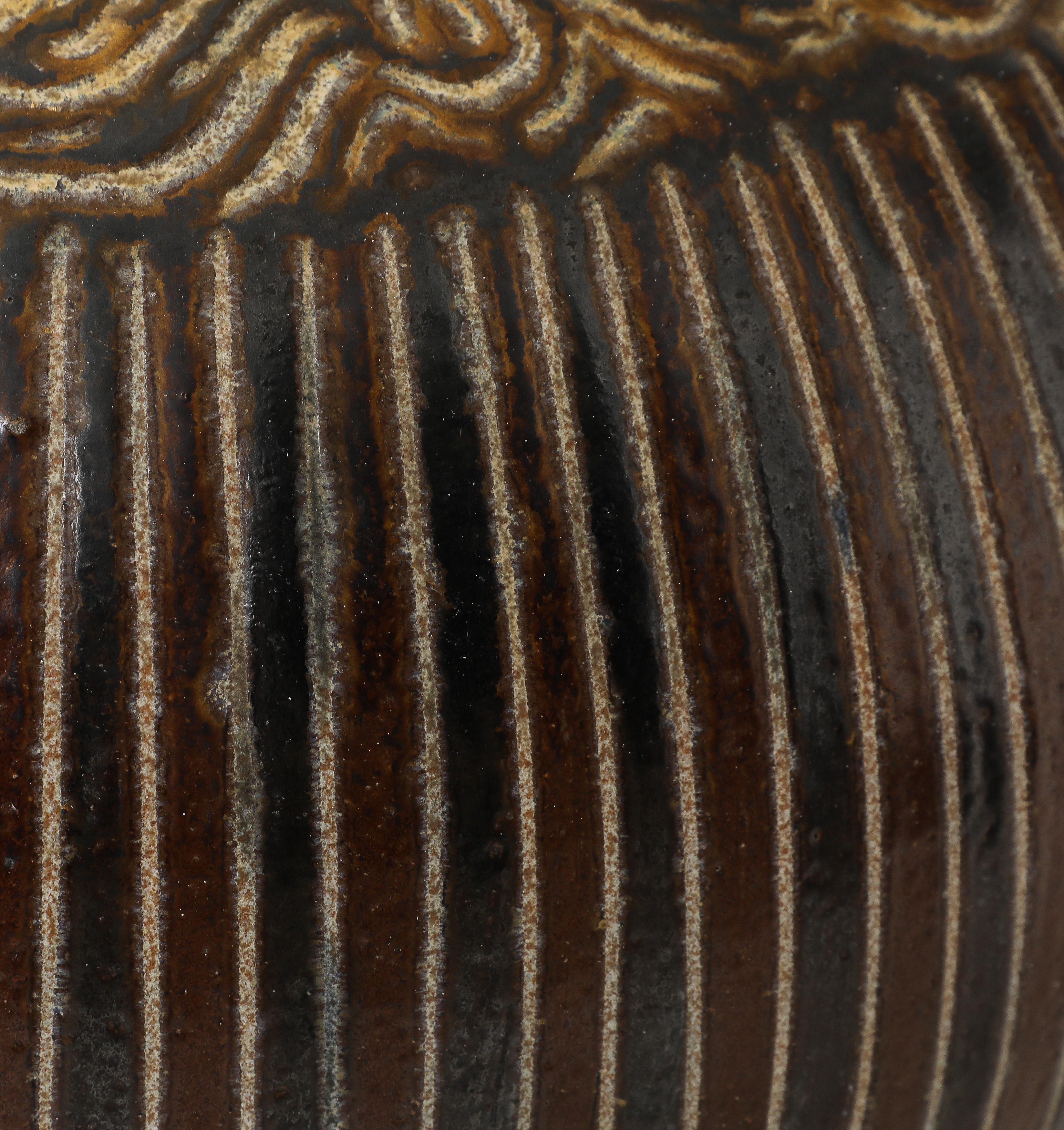 Large Arthur Andersson Floor Vase, Wallåkra, Sweden, c. 1950's, signed For Sale 1