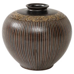 Large Arthur Andersson Floor Vase, Wallåkra, Sweden, c. 1950's, signed