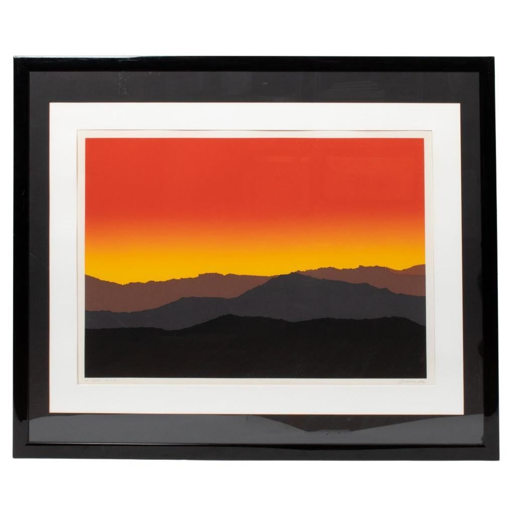 Large Arthur Secunda "Hot Horizon" Serigraph, 1980