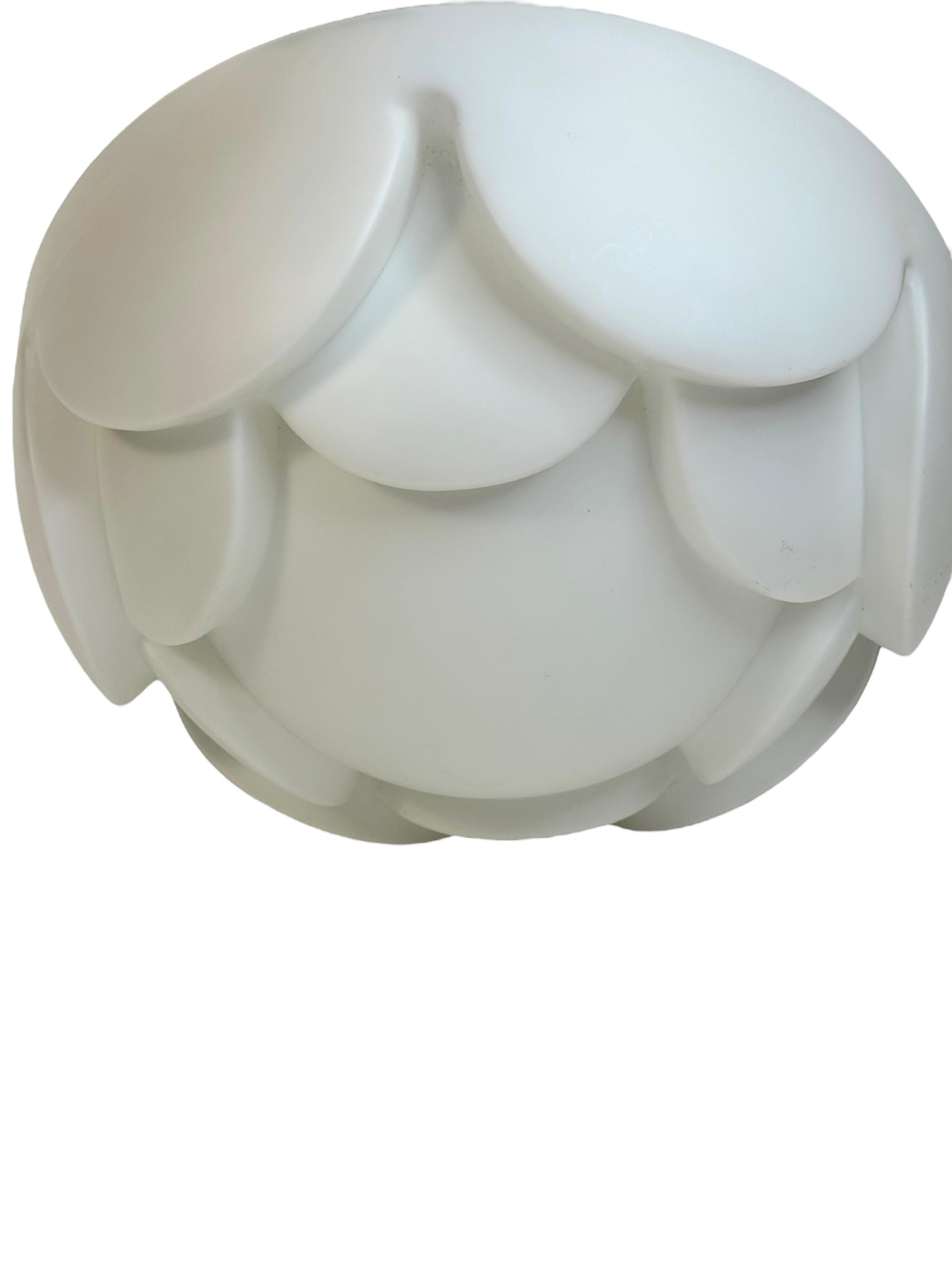 Großer Artischockenlotus Weiß Opal Wandhalterung von Peill & Putzler, 1970er, Germany im Angebot 4