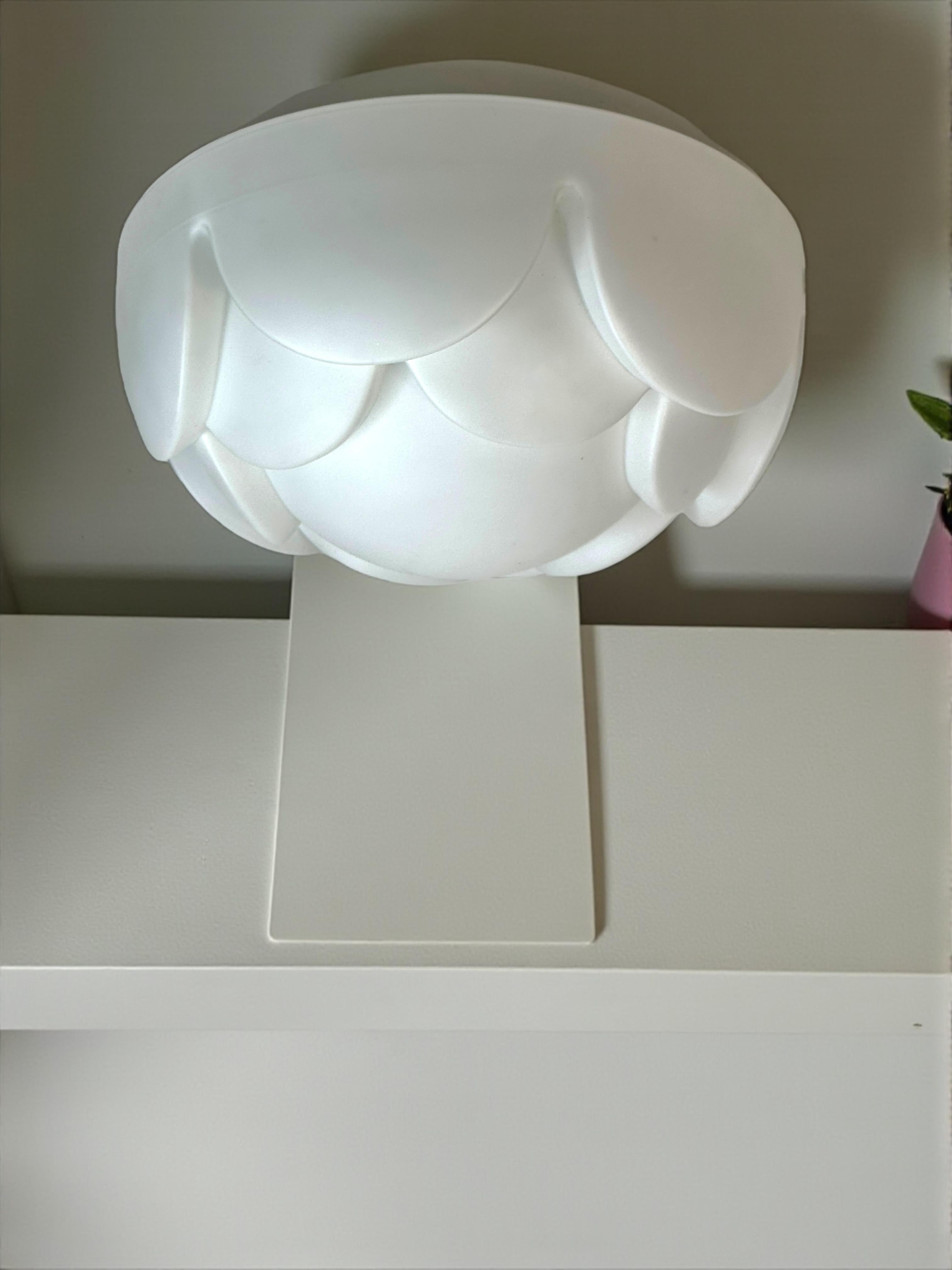 Großer Artischockenlotus Weiß Opal Wandhalterung von Peill & Putzler, 1970er, Germany im Angebot 5