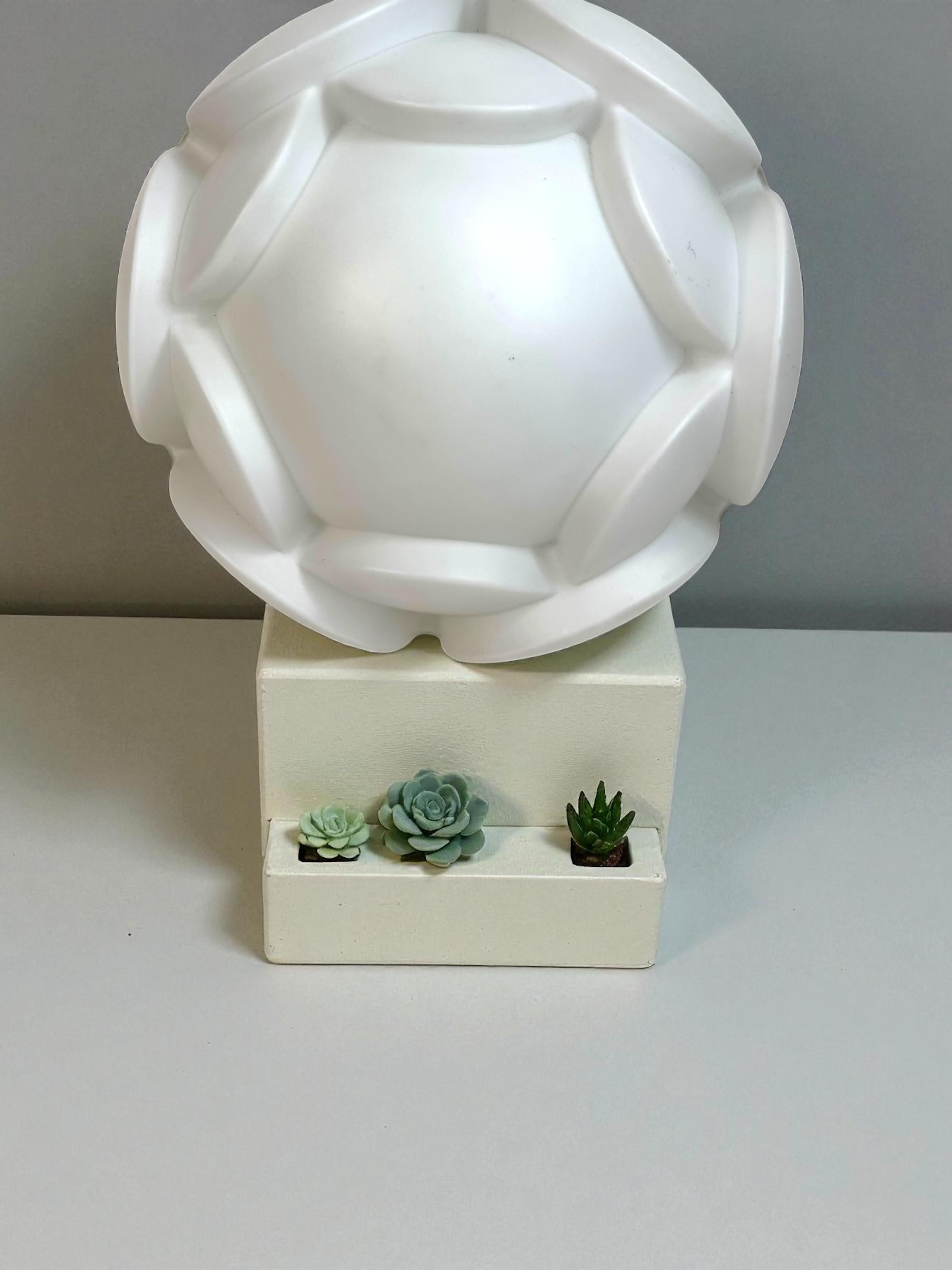 Großer Artischockenlotus Weiß Opal Wandhalterung von Peill & Putzler, 1970er, Germany im Angebot 6