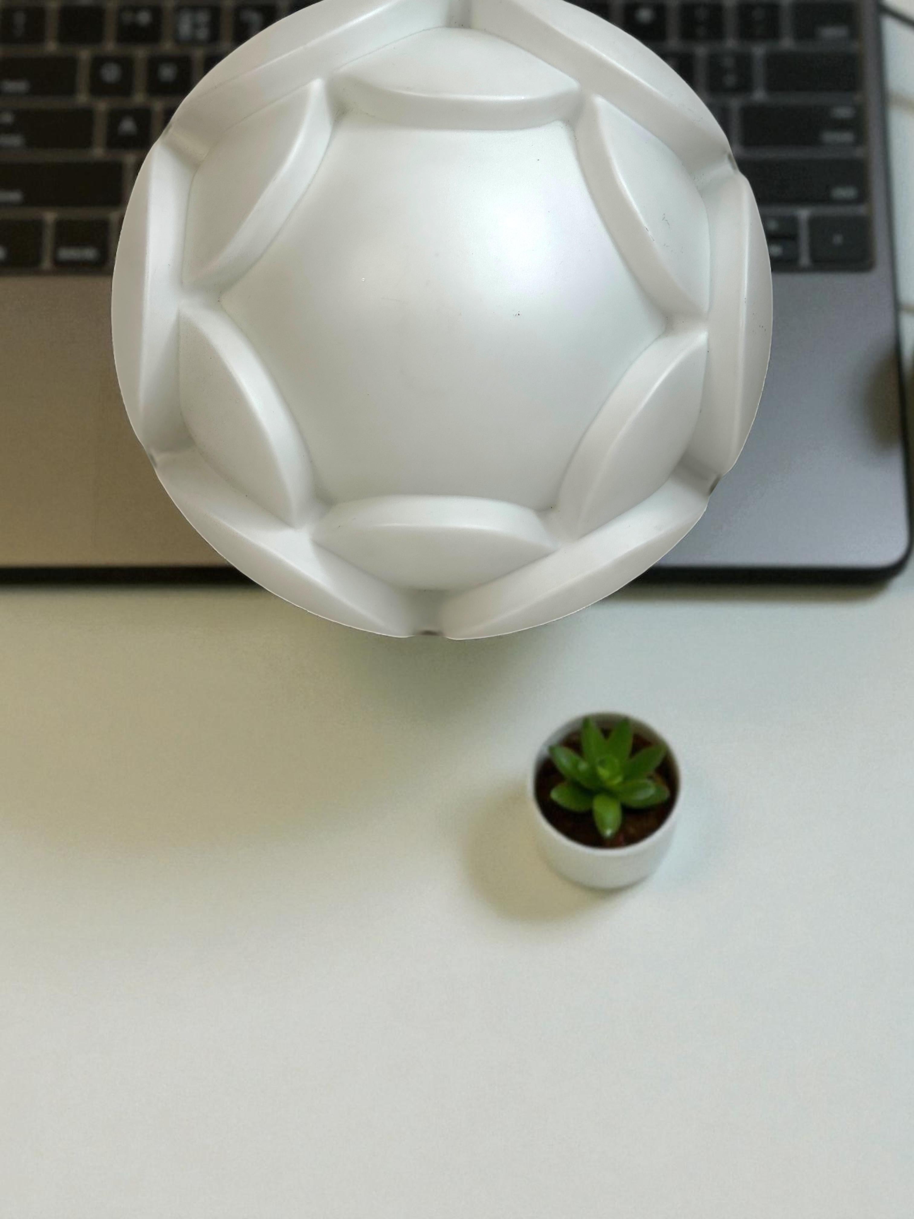 Großer Artischockenlotus Weiß Opal Wandhalterung von Peill & Putzler, 1970er, Germany im Angebot 7