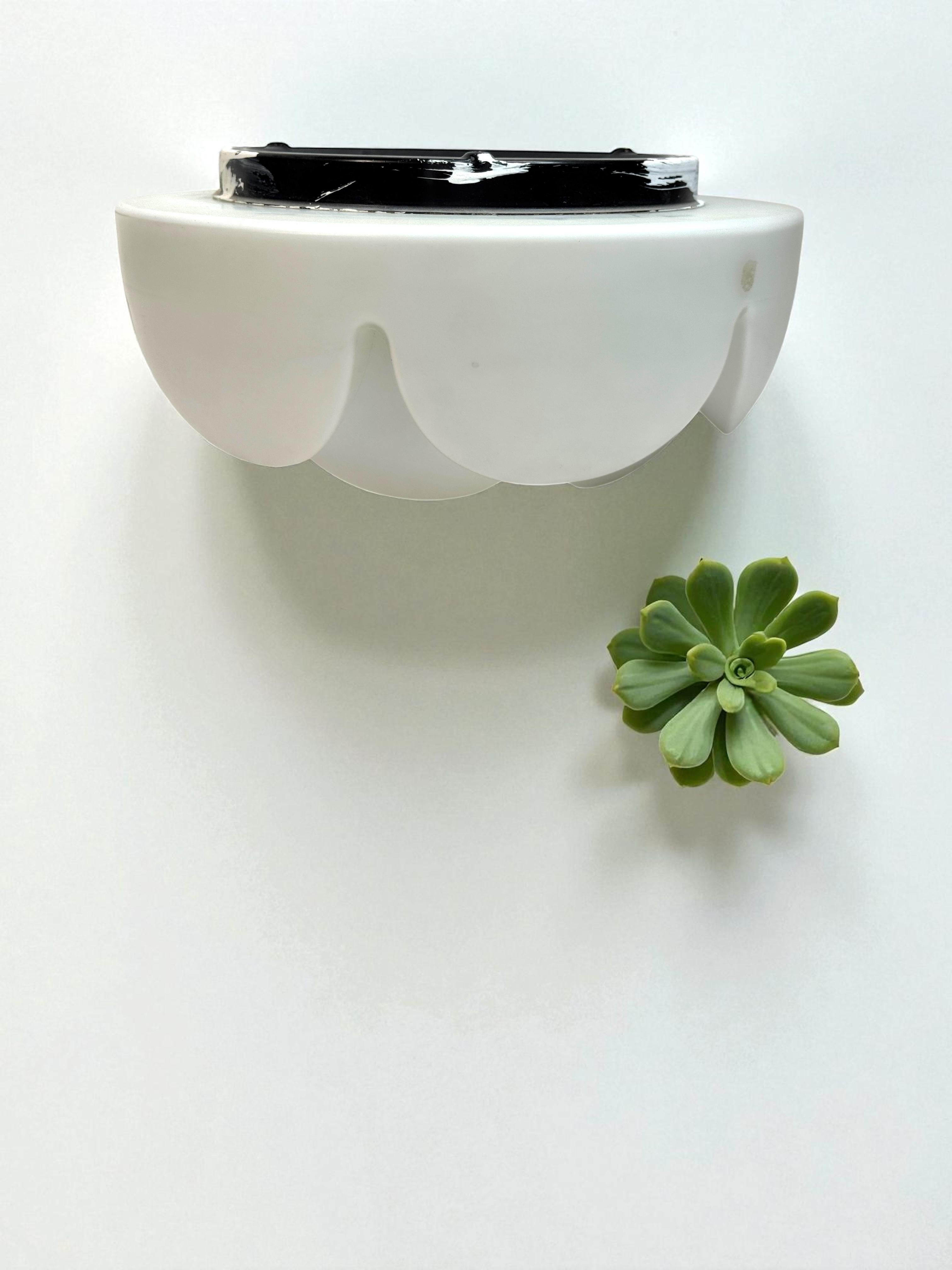 Großer Artischockenlotus Weiß Opal Wandhalterung von Peill & Putzler, 1970er, Germany im Angebot 10