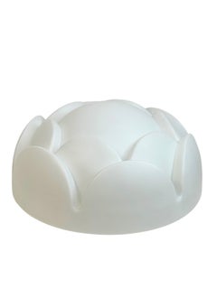 Grand lampadaire en opale blanc Lotus Artichoke par Peill & Putzler, années 1970, Germany