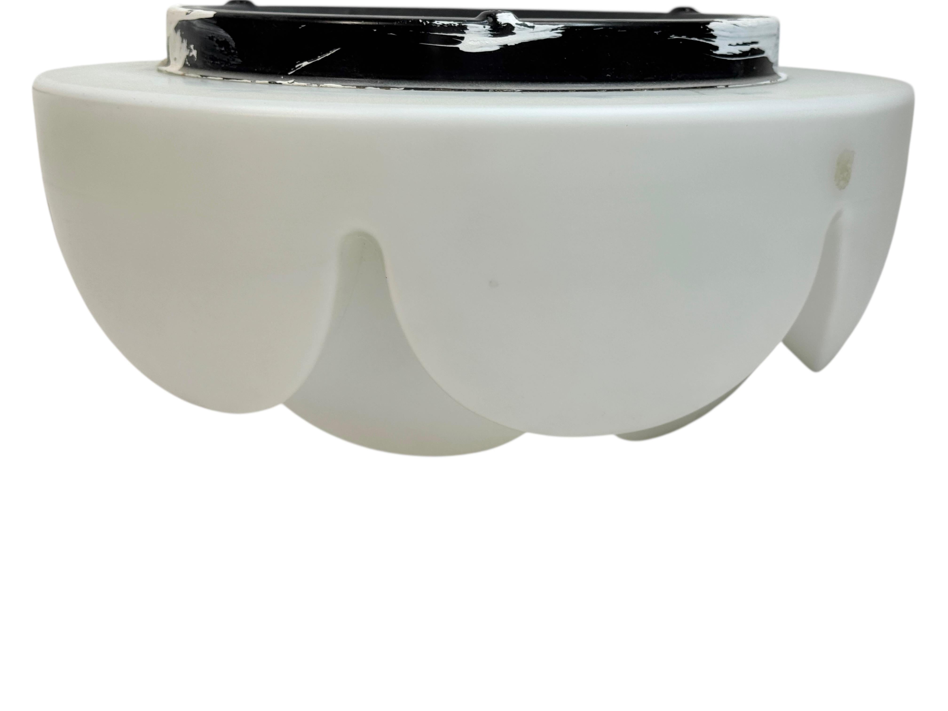 Großer Artischockenlotus Weiß Opal Wandhalterung von Peill & Putzler, 1970er, Germany im Angebot 2