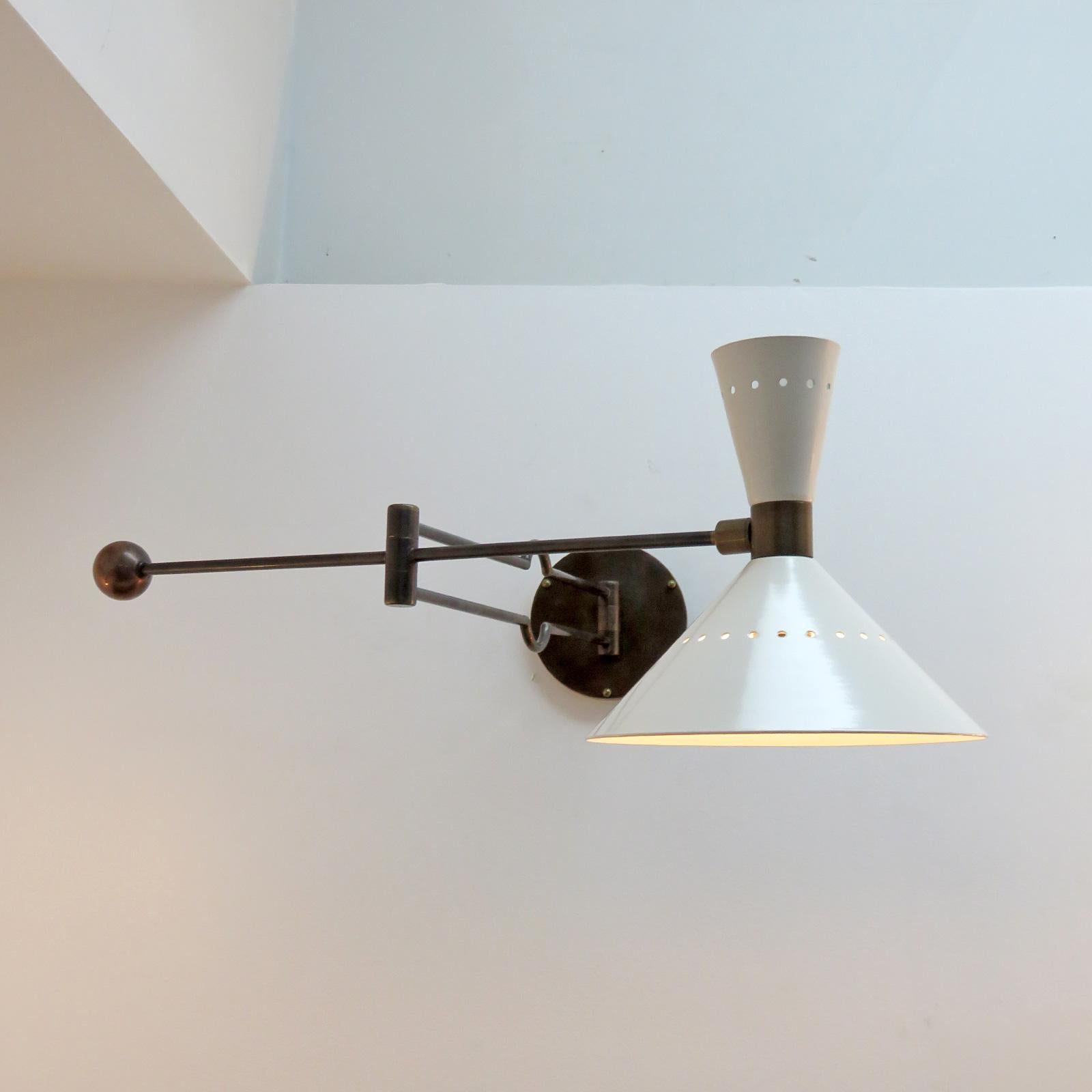 Contemporary Large Articulate Italian Swing Arm Wall Light