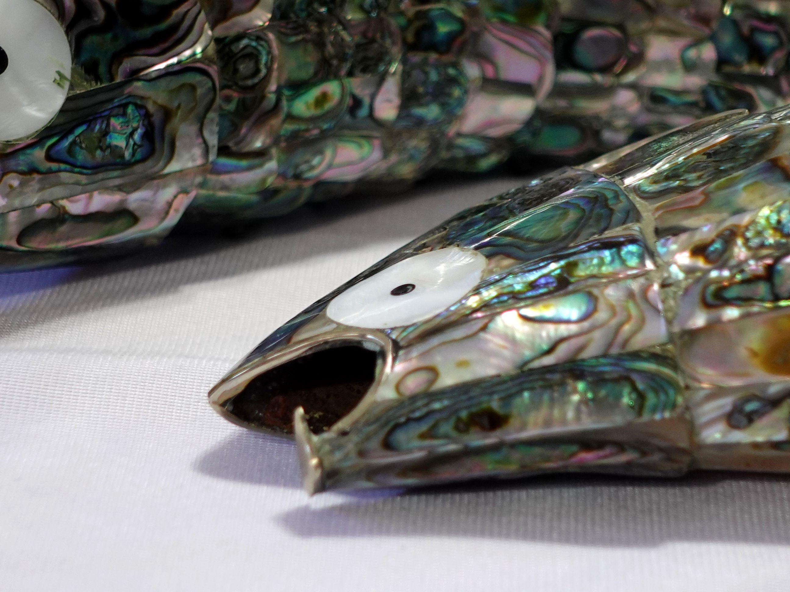 Large Articulated Abalone Shell Fish Sculpture/ Bottle Opener by Los Castillo 3
