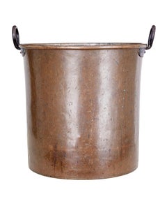 Large Arts & Crafts Copper Log Bin