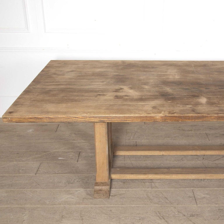Large Arts and Crafts English Oak Refectory Table For Sale at 1stDibs