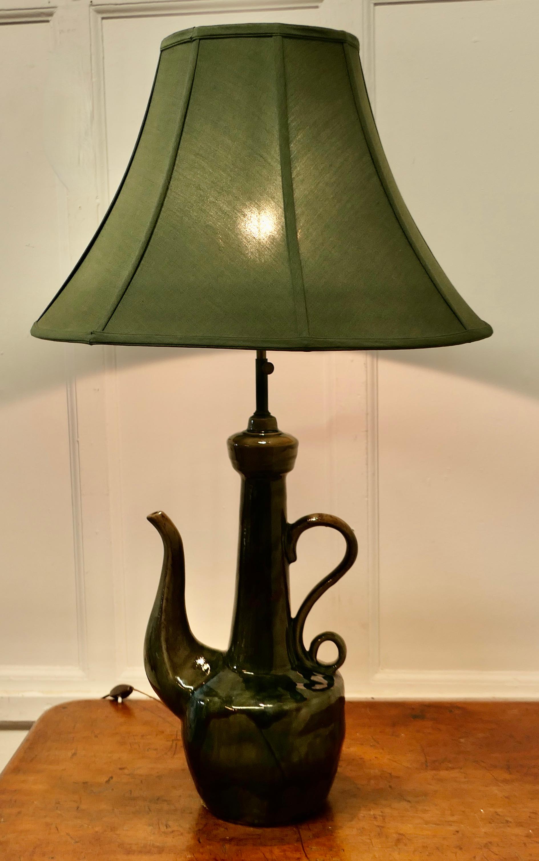 Large Arts and Crafts Quirky Tea Pot Table Lamp     For Sale 6