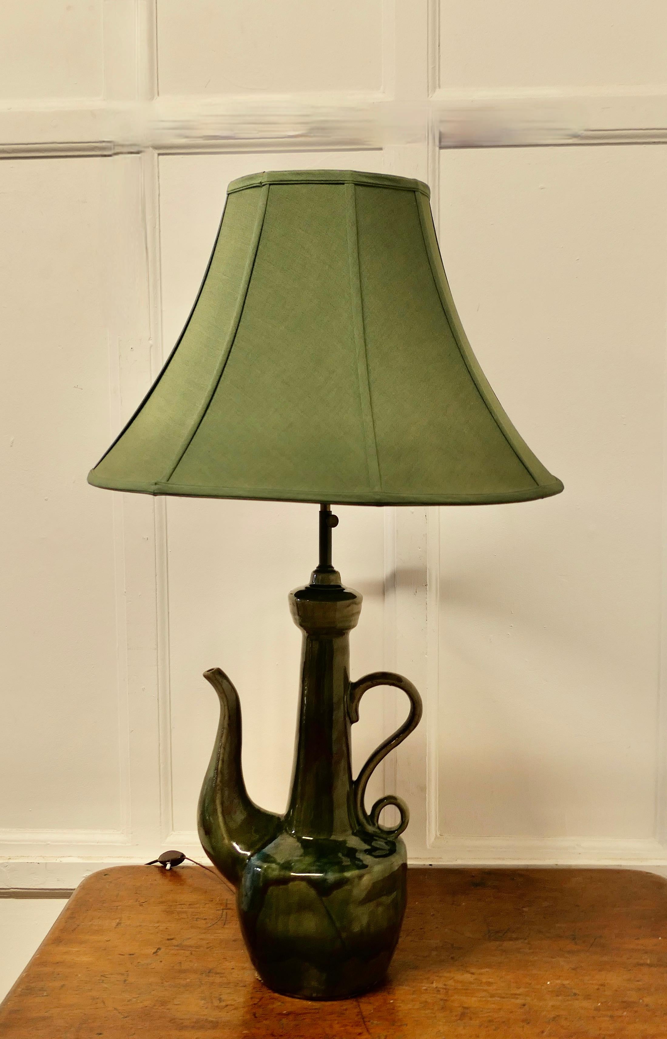 Large Arts and Crafts Quirky Tea Pot Table Lamp     For Sale 7
