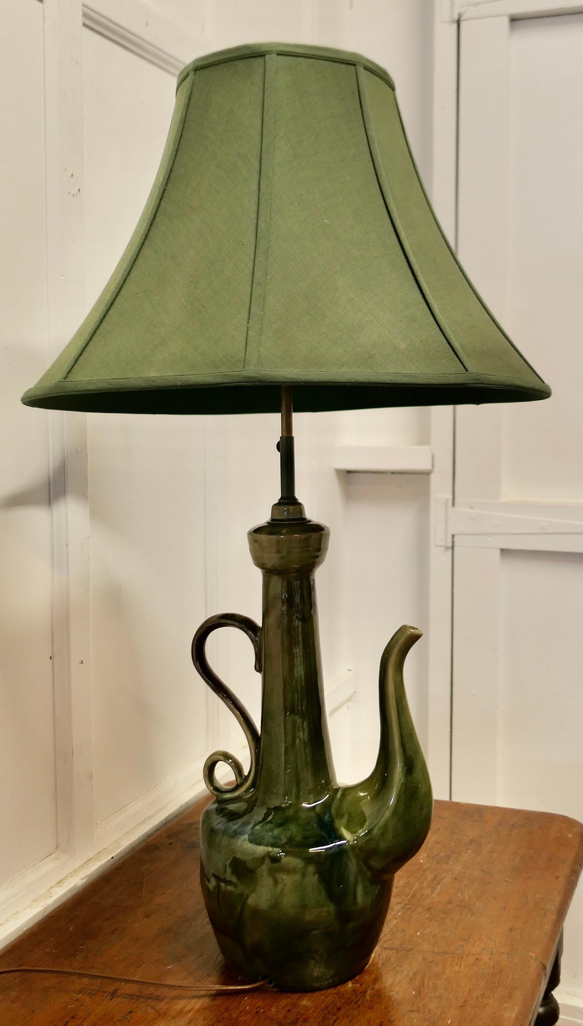 Large Arts and Crafts Quirky Tea Pot Table Lamp     For Sale 8