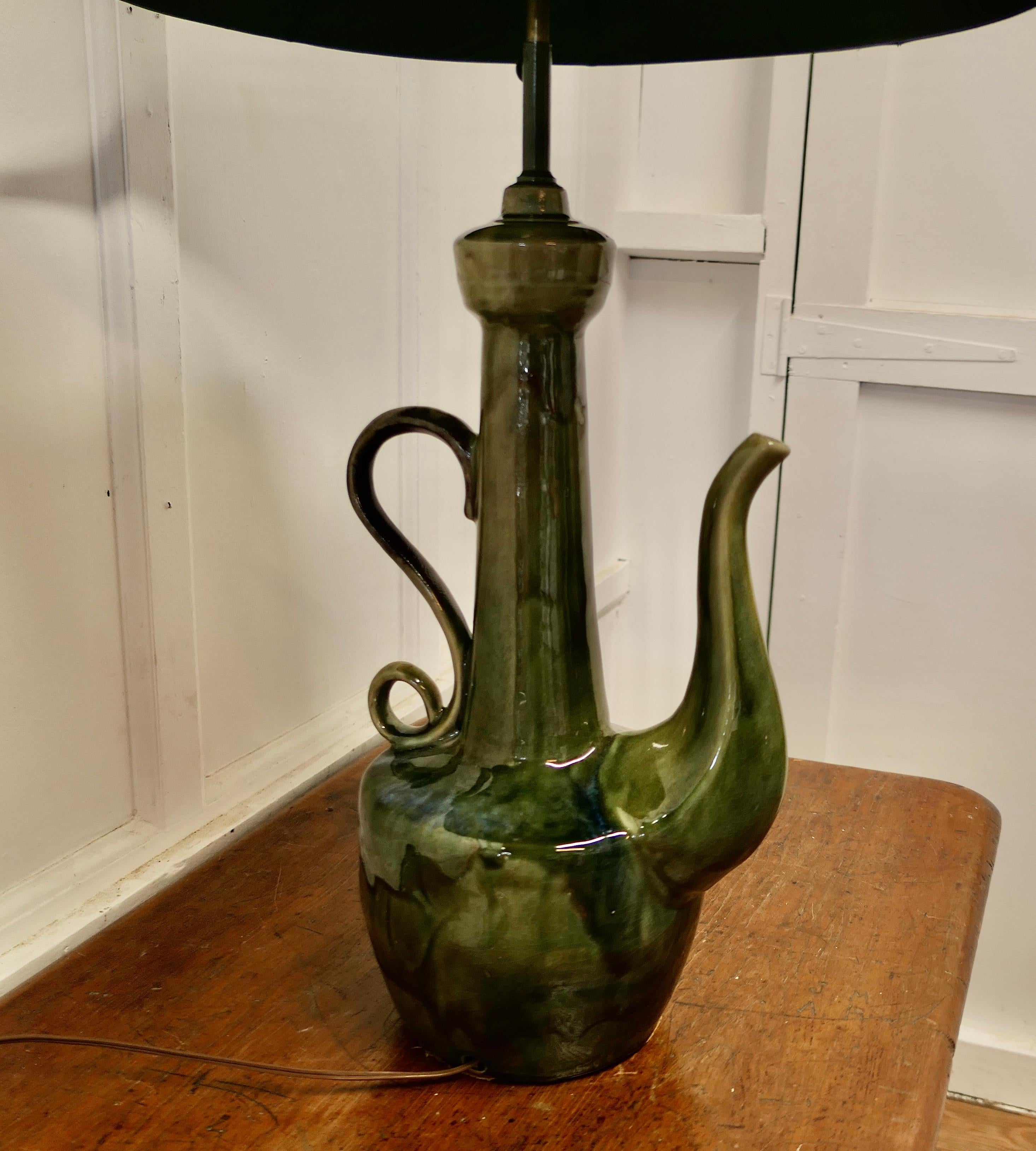 Large Arts and Crafts Quirky Tea Pot Table Lamp     For Sale 2