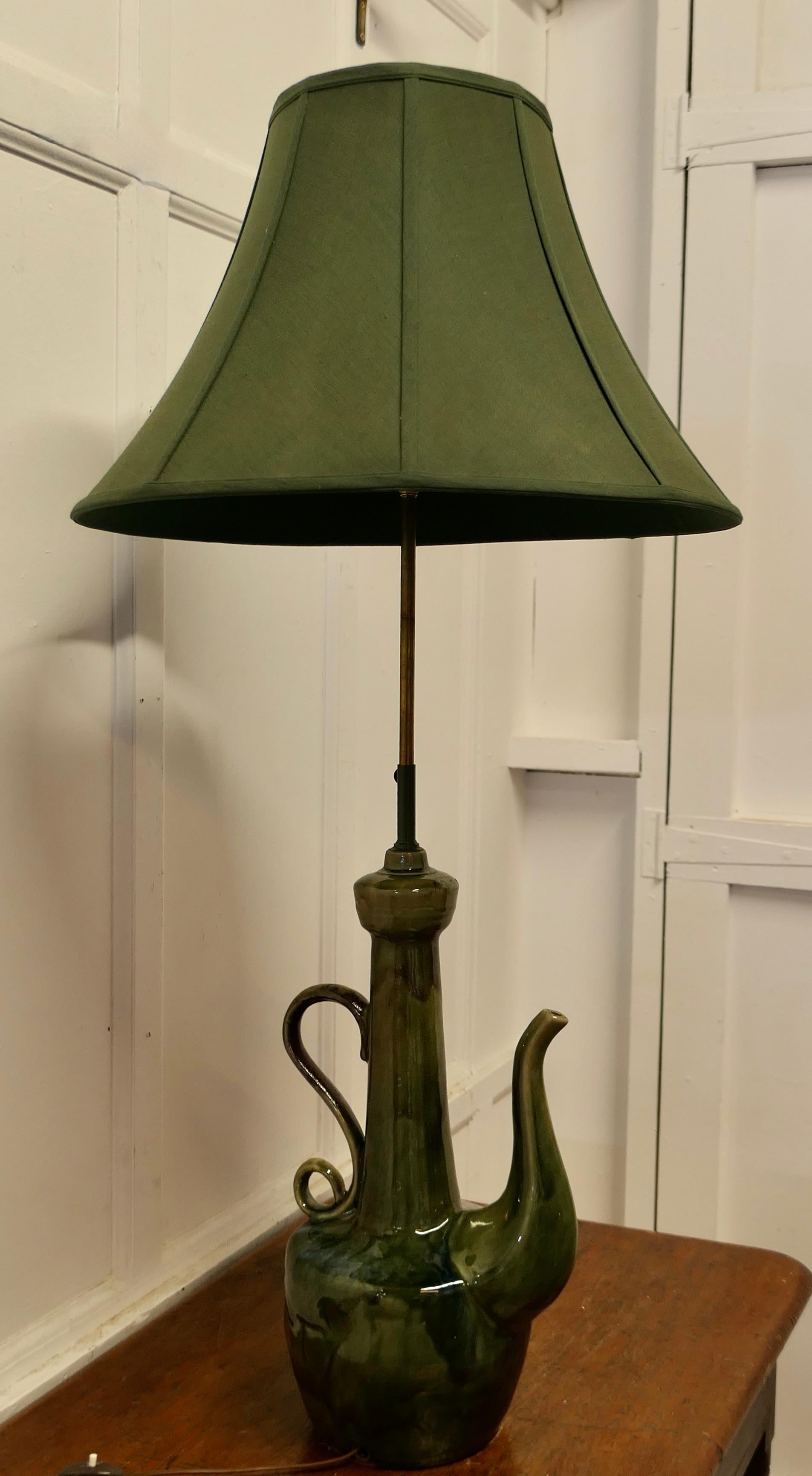 Large Arts and Crafts Quirky Tea Pot Table Lamp     For Sale 3