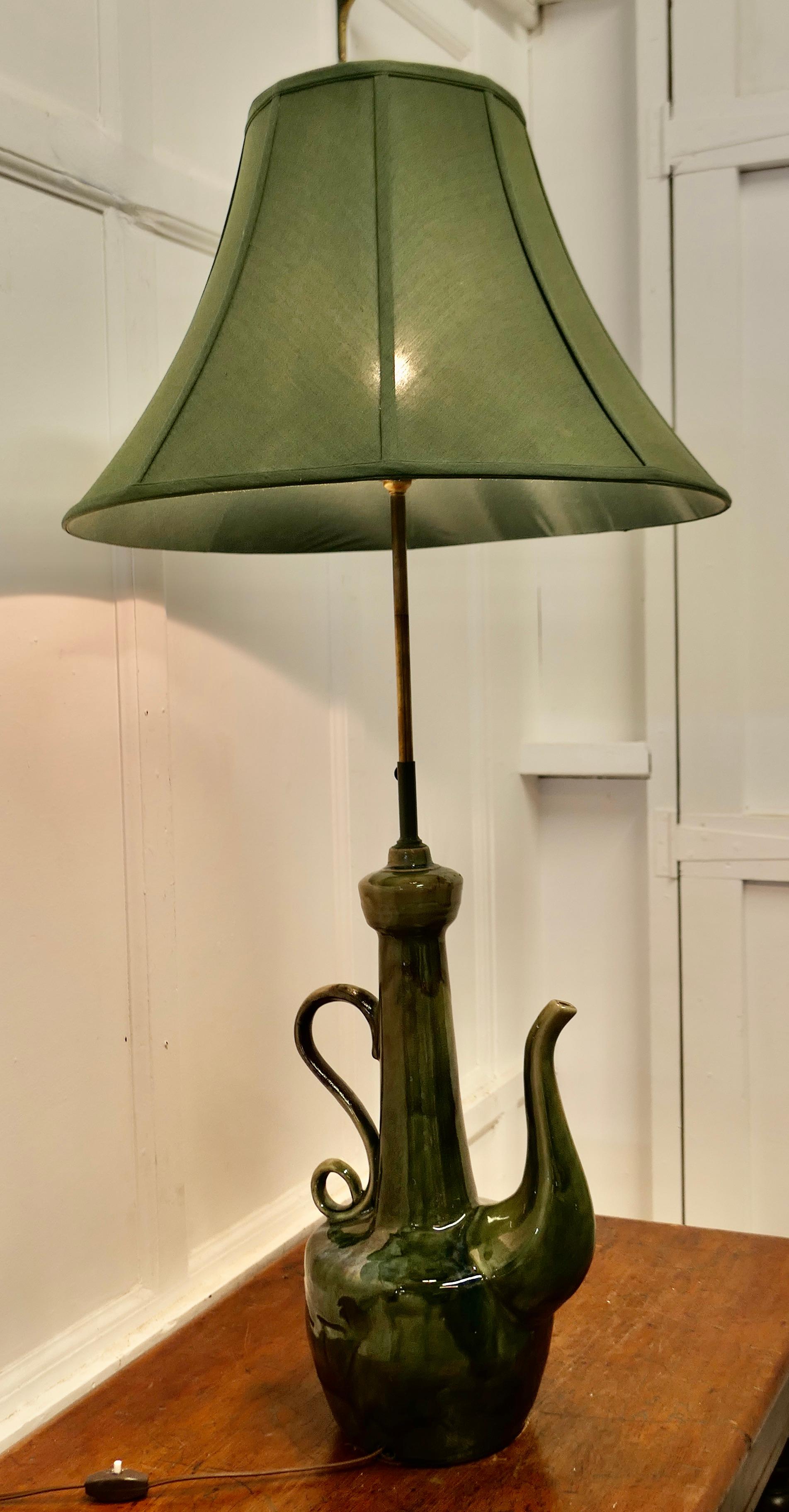 Large Arts and Crafts Quirky Tea Pot Table Lamp     For Sale 4