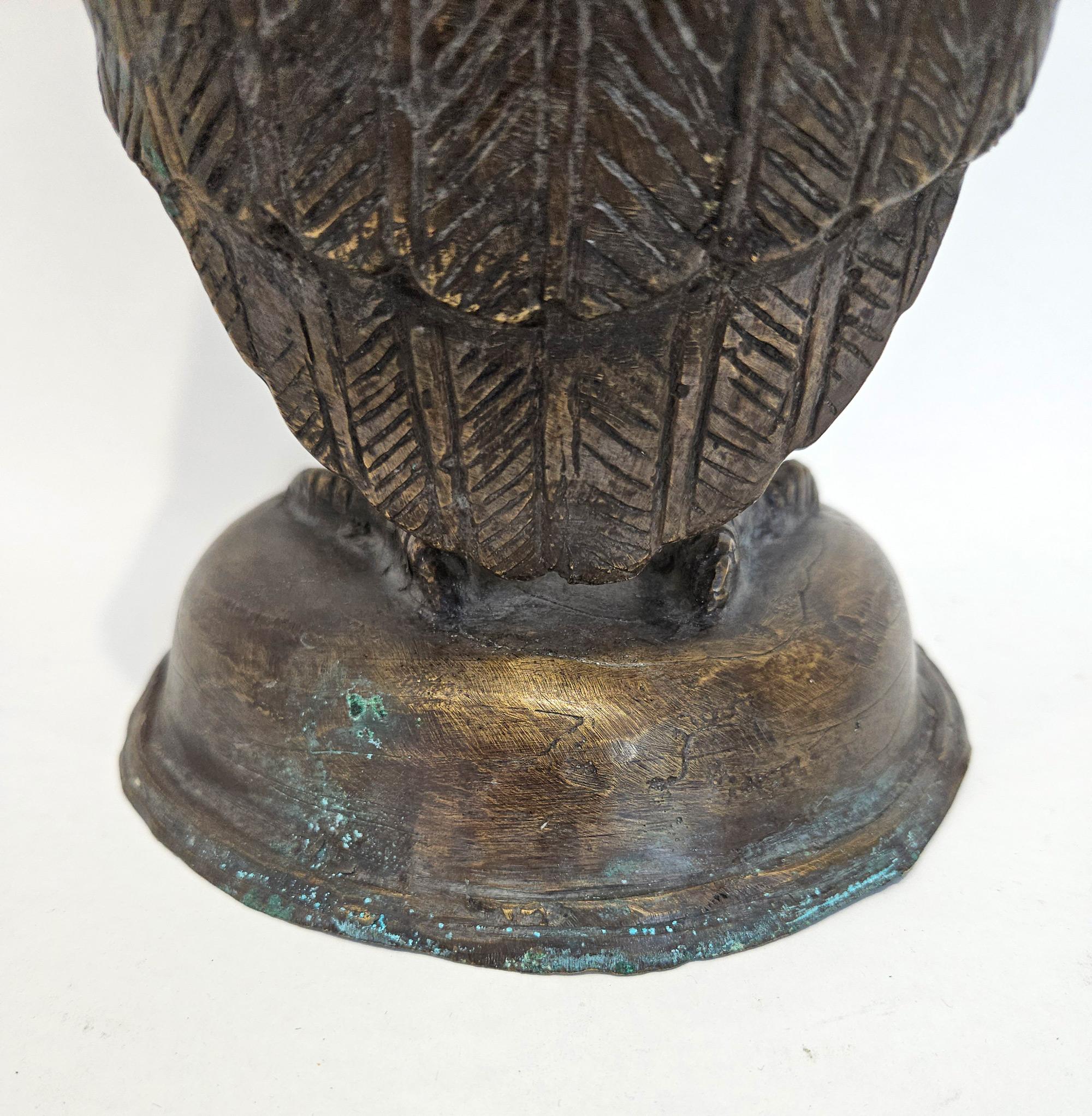 Grande gufo da giardino estetico Arts & Crafts Art Nouveau in rame, Inghilterra, c.C. 1900 in vendita 5