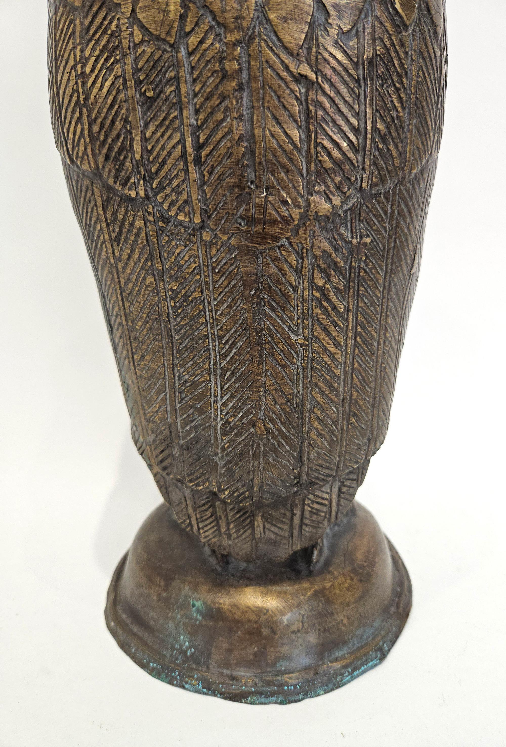 Grande gufo da giardino estetico Arts & Crafts Art Nouveau in rame, Inghilterra, c.C. 1900 in vendita 6