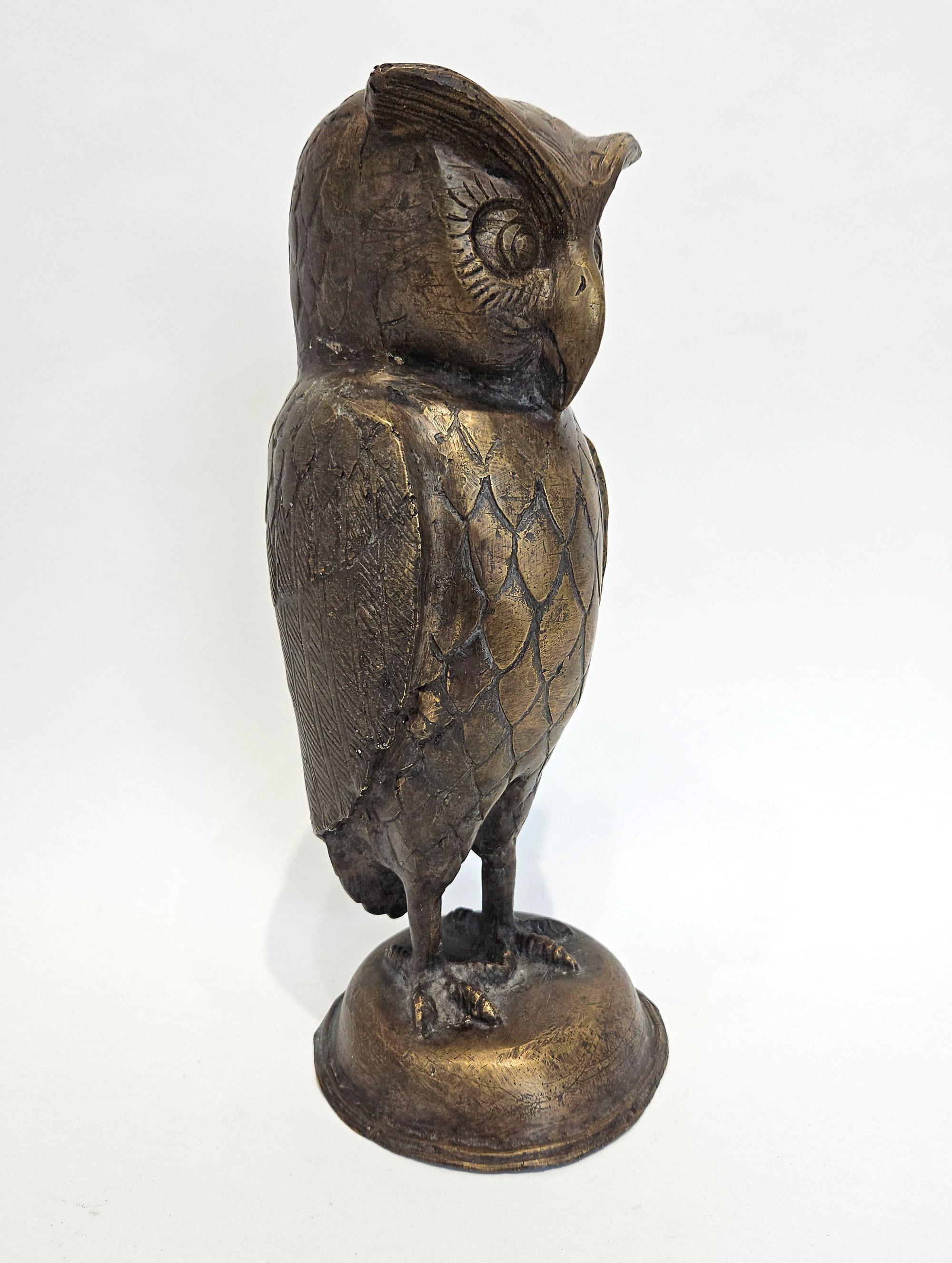 Arts and Crafts Grande gufo da giardino estetico Arts & Crafts Art Nouveau in rame, Inghilterra, c.C. 1900 in vendita