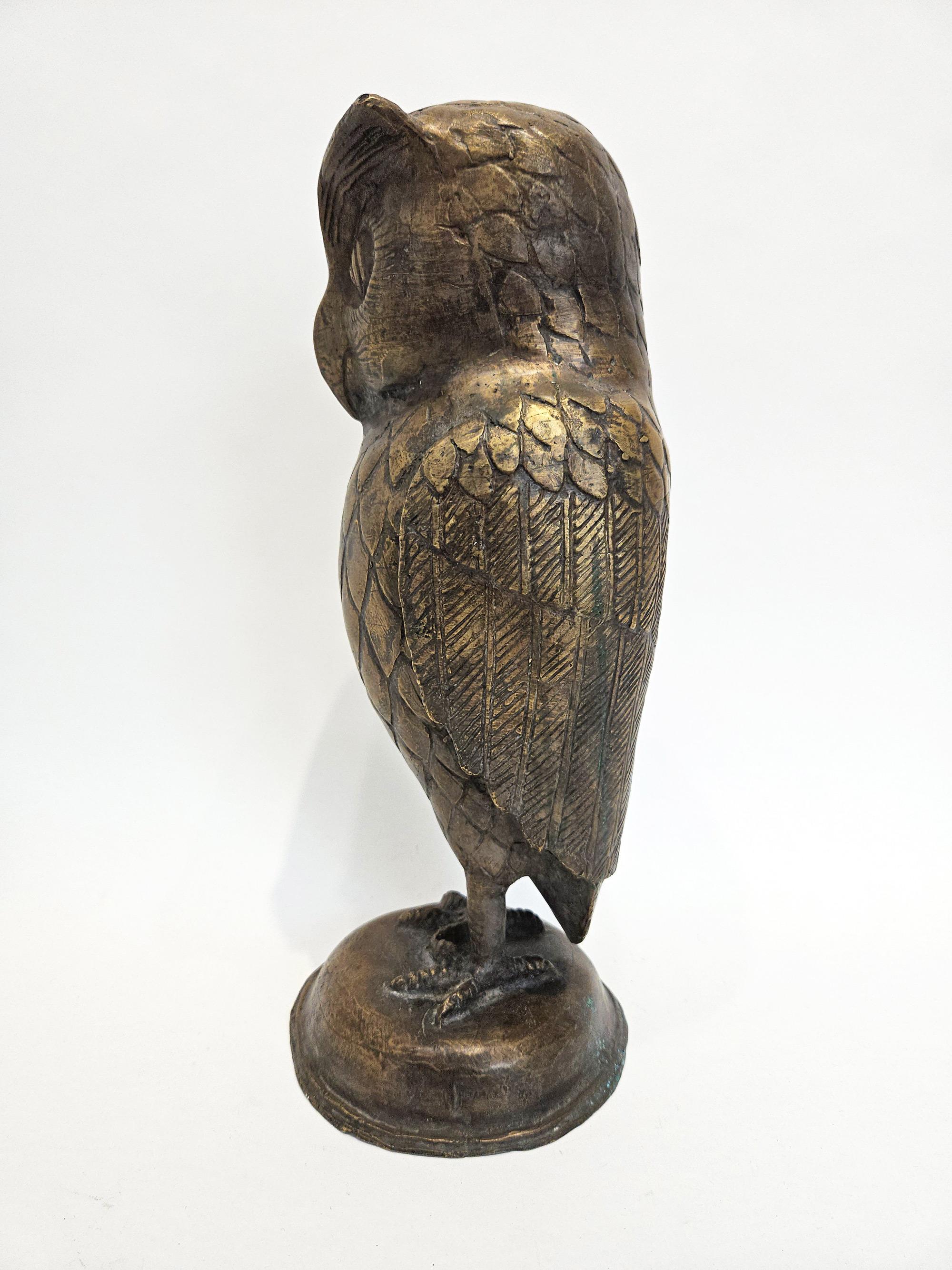 Grande gufo da giardino estetico Arts & Crafts Art Nouveau in rame, Inghilterra, c.C. 1900 In condizioni buone in vendita a London, GB