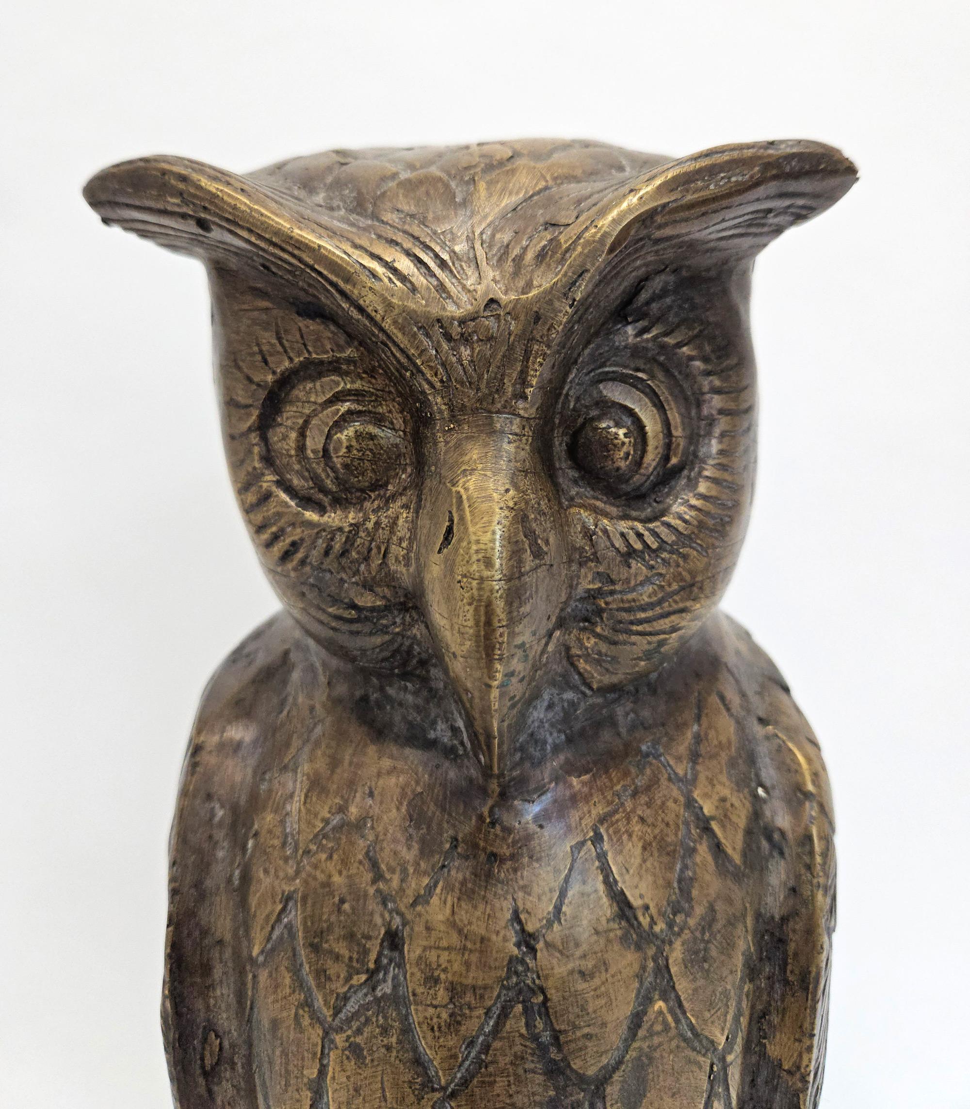 Rame Grande gufo da giardino estetico Arts & Crafts Art Nouveau in rame, Inghilterra, c.C. 1900 in vendita