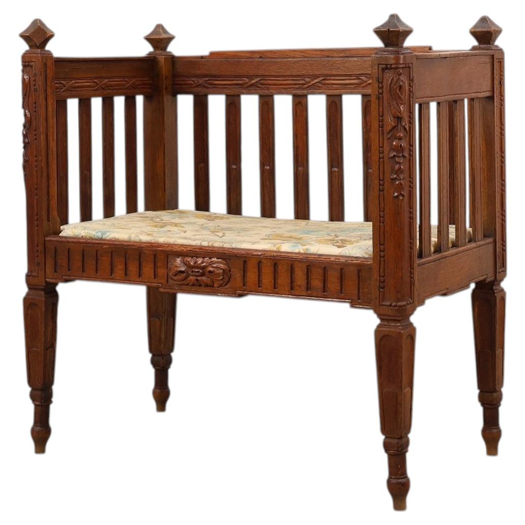 Large Arts & Crafts oak side chair, Belgium ca. 1915 For Sale