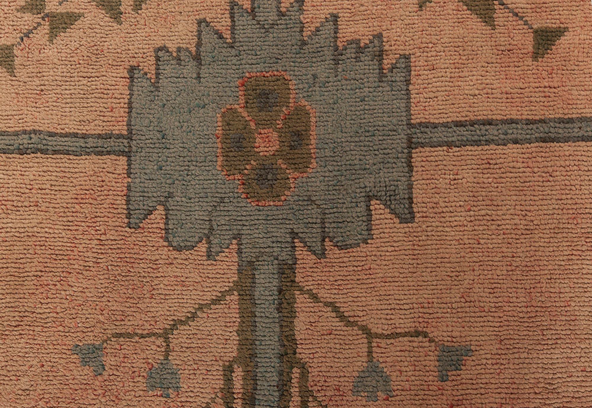 English Doris Leslie Blau Large Arts & Crafts Rug by Gavin Morton re-sized For Sale