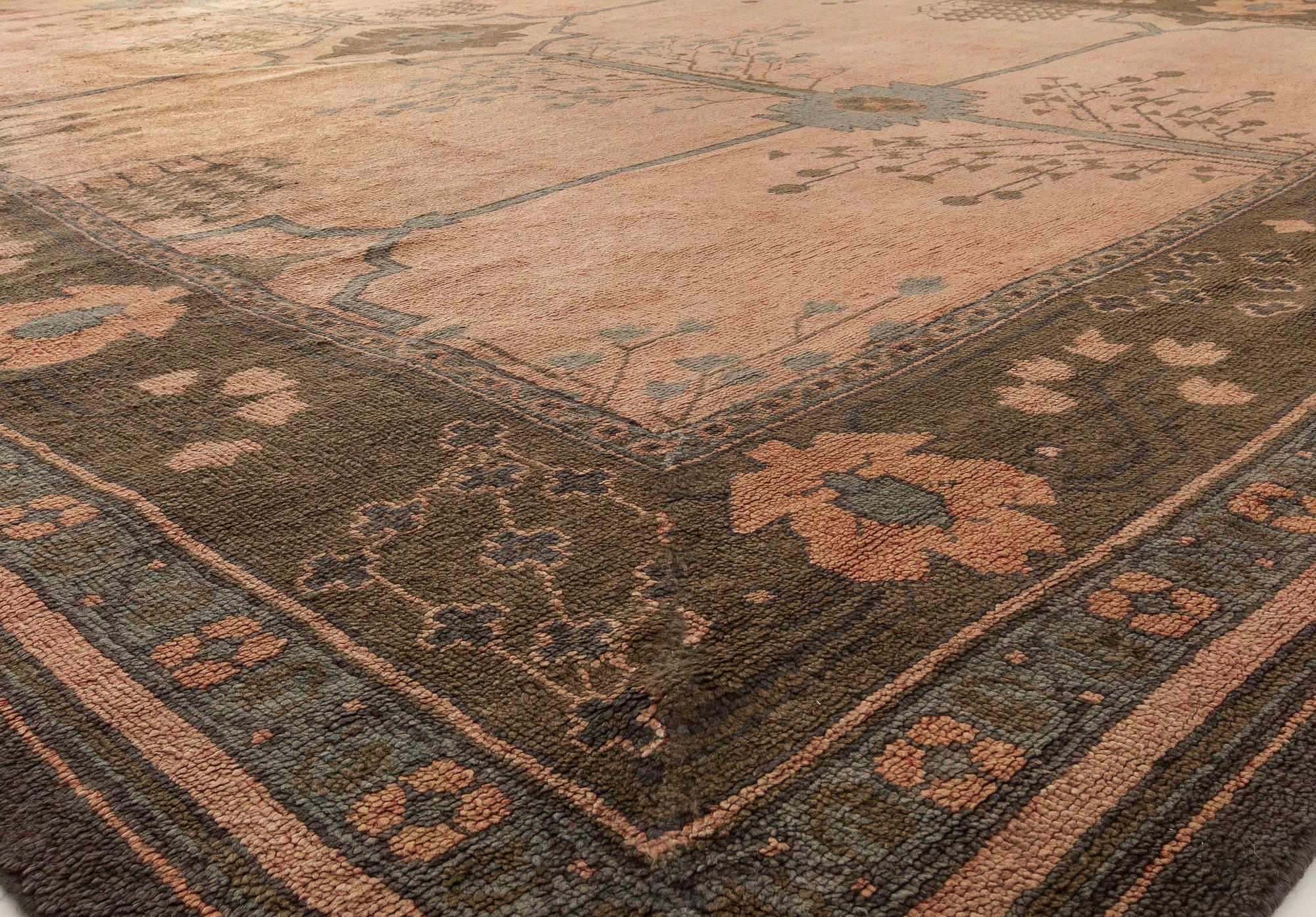 Hand-Knotted Doris Leslie Blau Large Arts & Crafts Rug by Gavin Morton re-sized For Sale