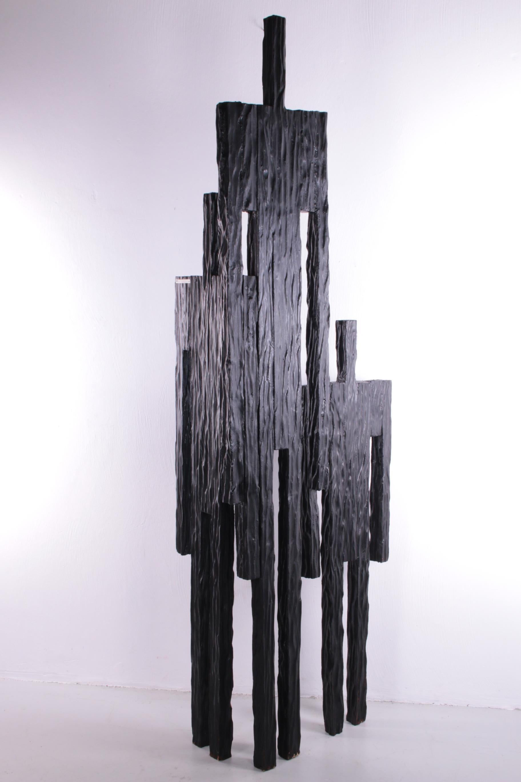 Post-Modern Large Artwork Coat Rack 'Family' by Thierry Jacques