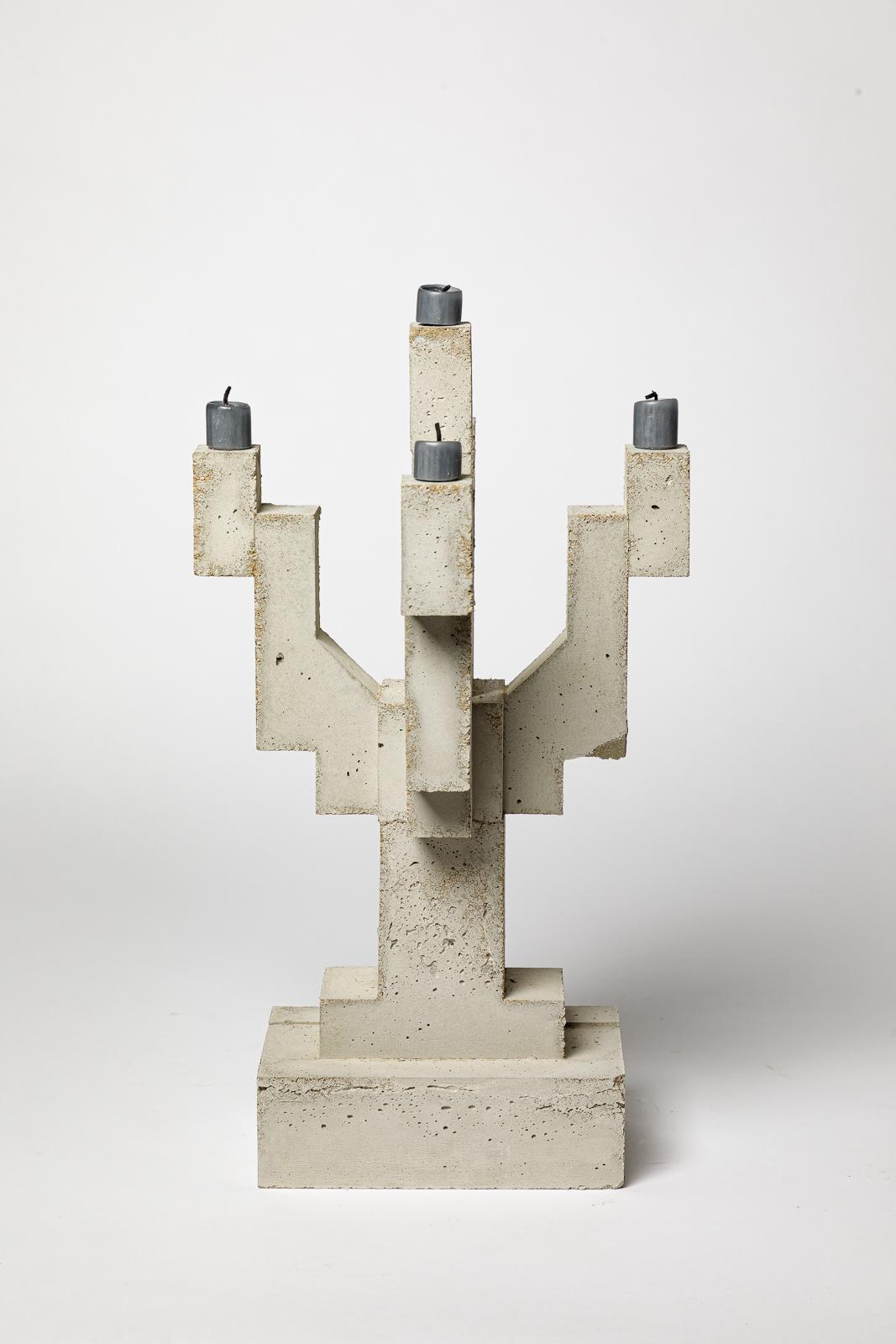 Les Usagers

Unique handmade piece

Large concrete candlesticks sculpture

Original perfect condition
Sold with certificate 

Realised for special order in 2025

Height 43 cm
Large 18 cm
Depth 12 cm
