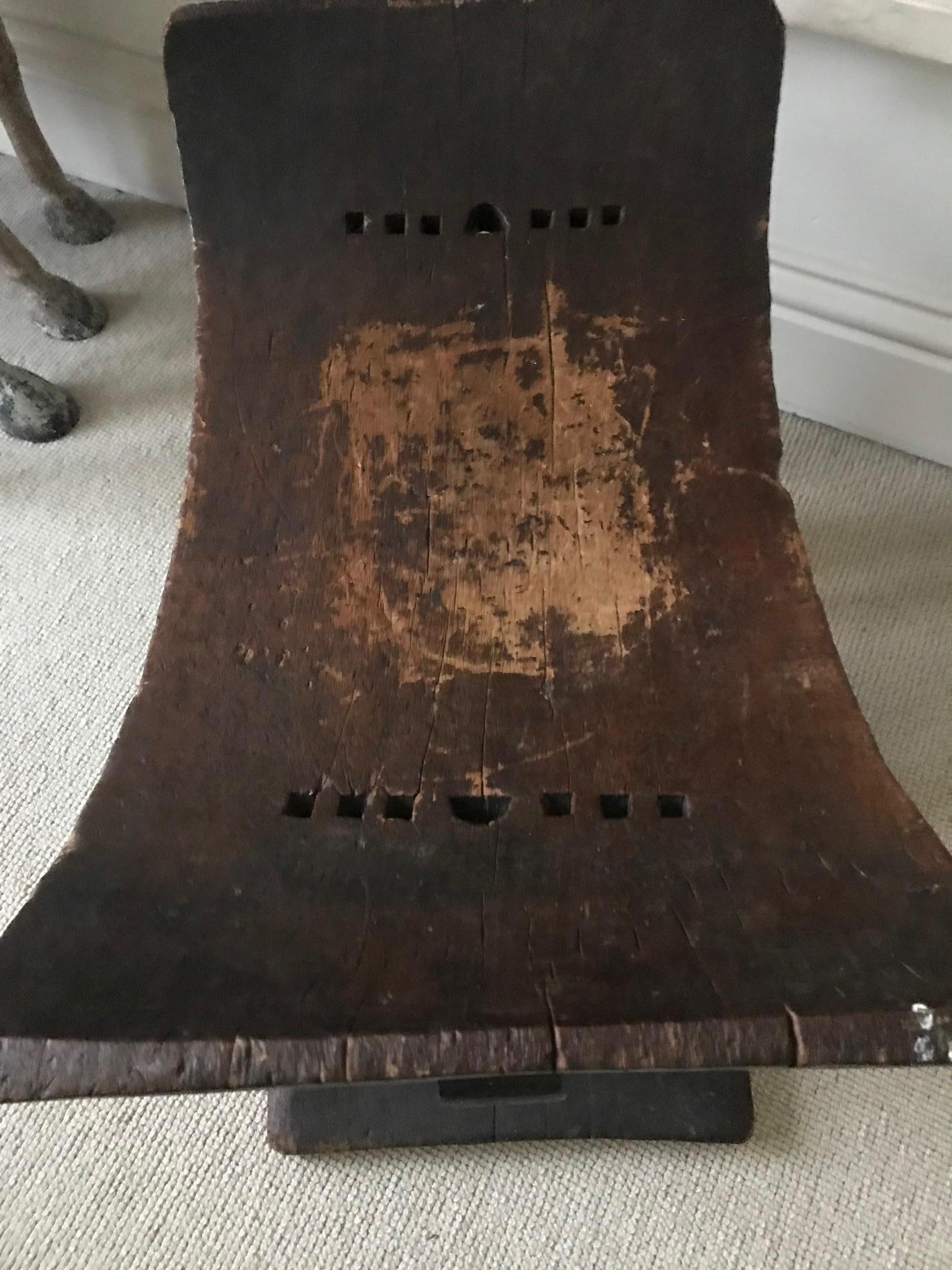 Carved Large Ashanti Stool For Sale