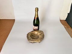 Grand Cendrier ou Vide Poche en Marbre Onyx de couleur verte Italie 1960