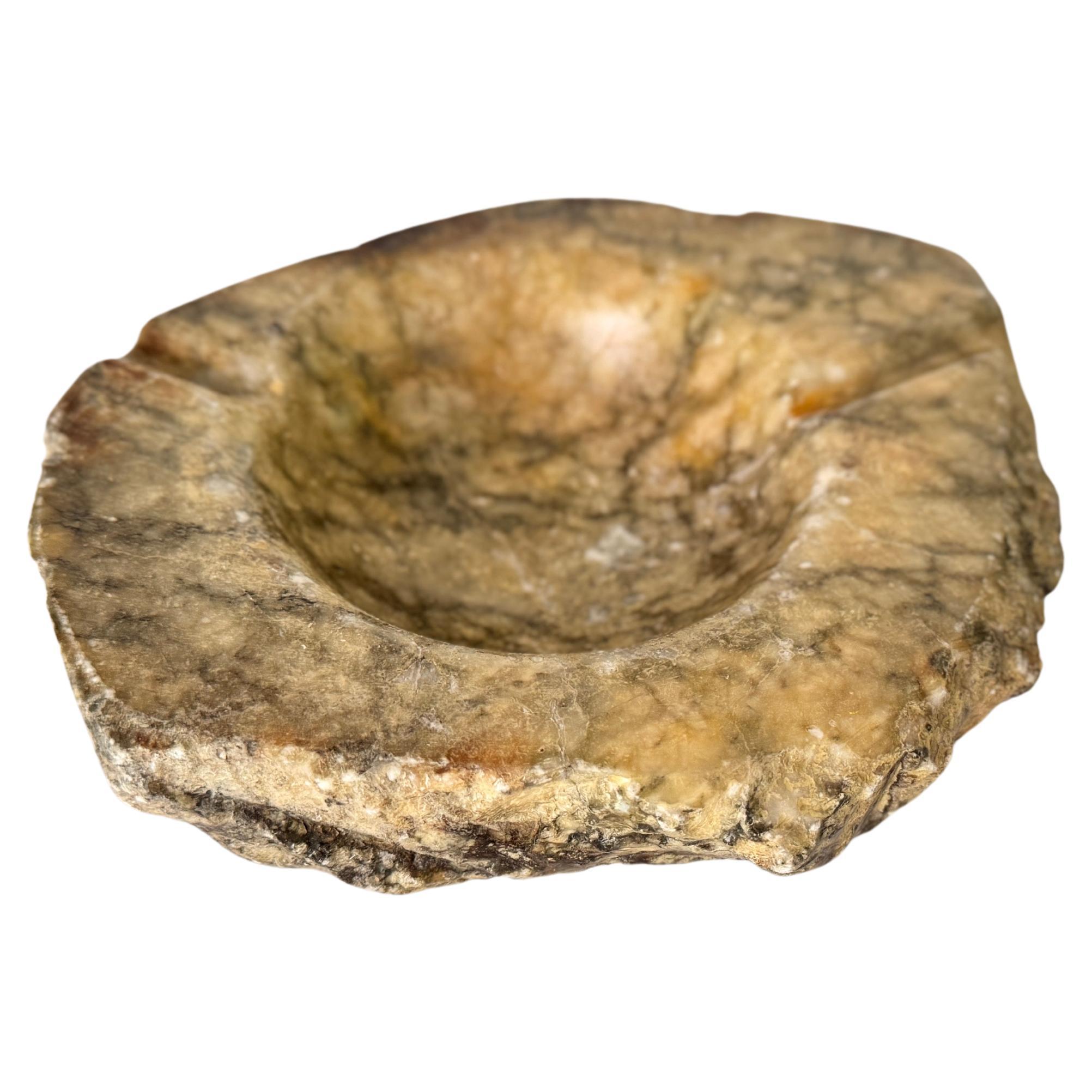 Großer Aschenbecher oder Vide Poche in Marmor Onyx in grüner Farbe Italien 1960 im Zustand „Gut“ im Angebot in Auribeau sur Siagne, FR
