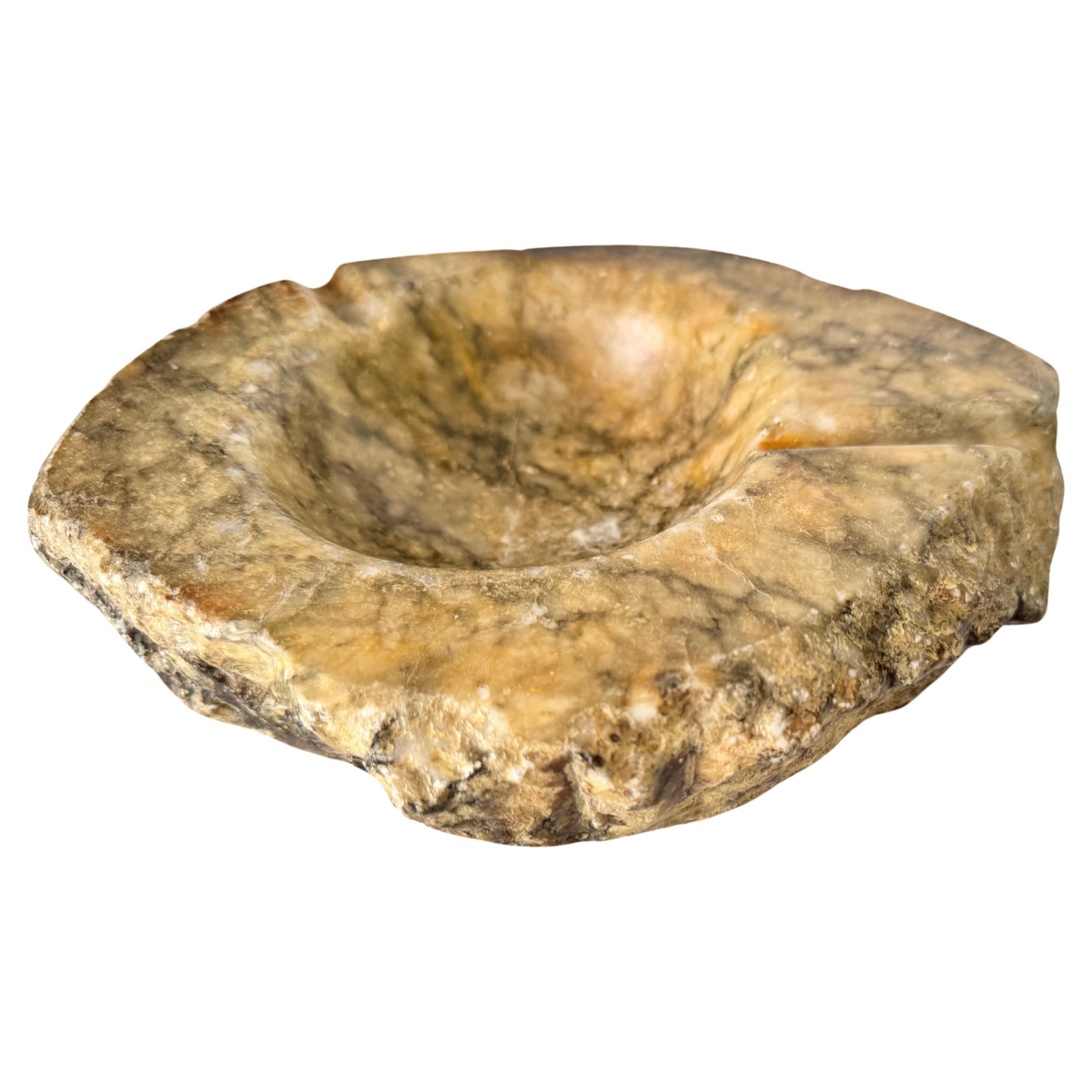 Großer Aschenbecher oder Vide Poche in Marmor Onyx in grüner Farbe Italien 1960 (Mitte des 20. Jahrhunderts) im Angebot