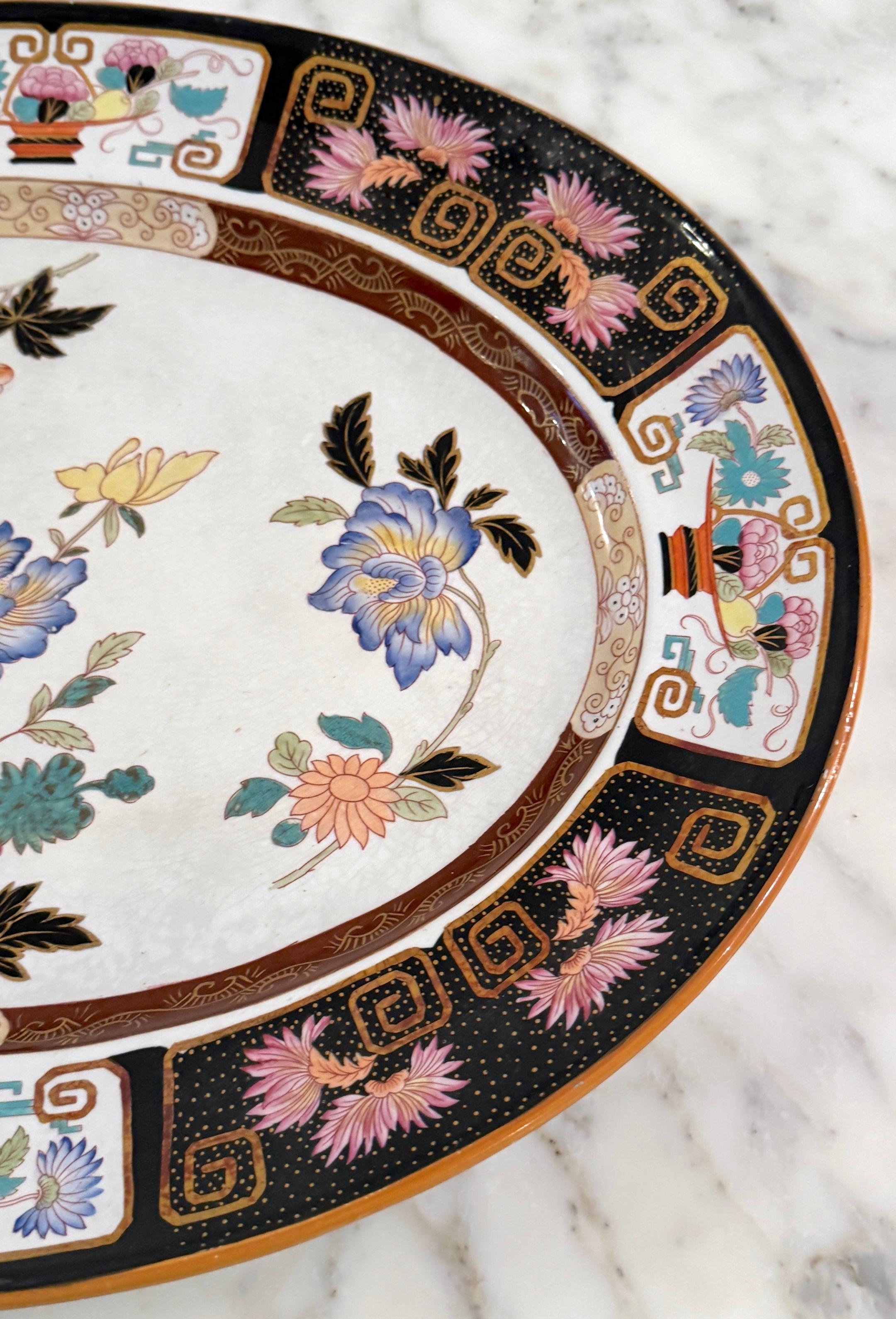 Plato grande de Ashworth Imari Ironstone, circa 1860 en Bueno estado para la venta en West Palm Beach, FL