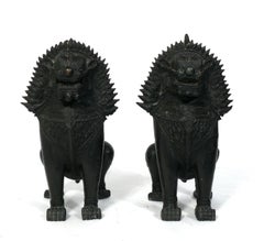 Large Asian Bronze Foo Dogs