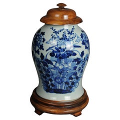 Vintage Large Asian table vase, porcelain, 20th century.