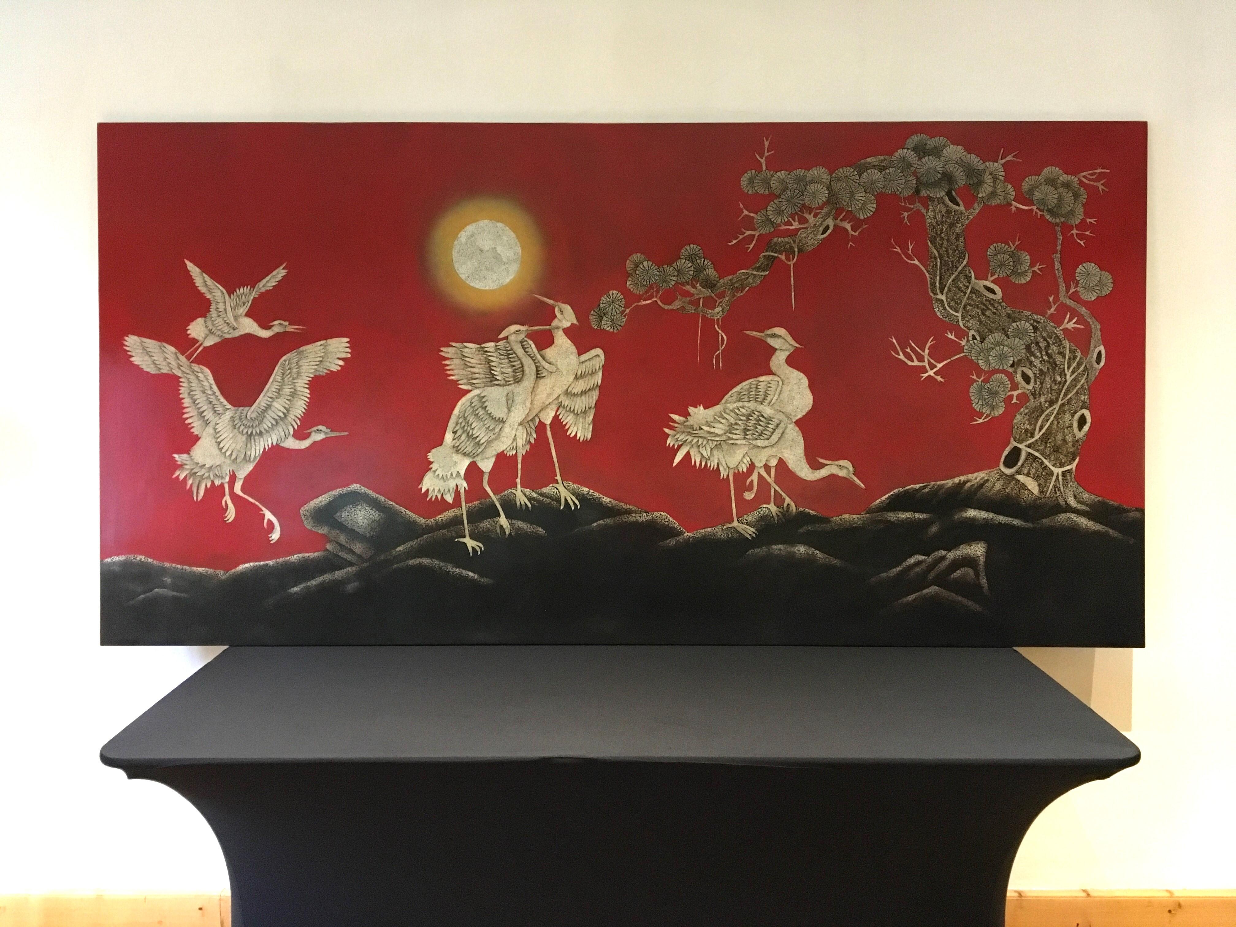 asian wall art panels