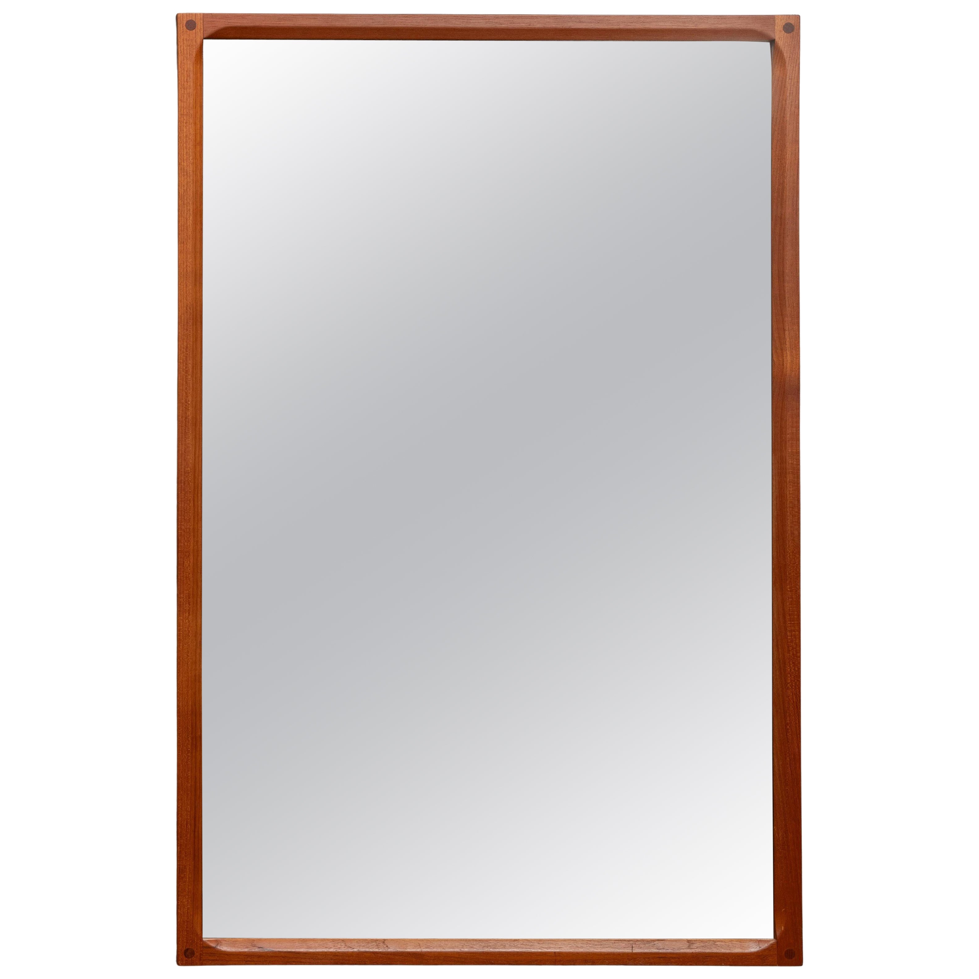 Large Askel Kjersgaard Teak Wall Mirror
